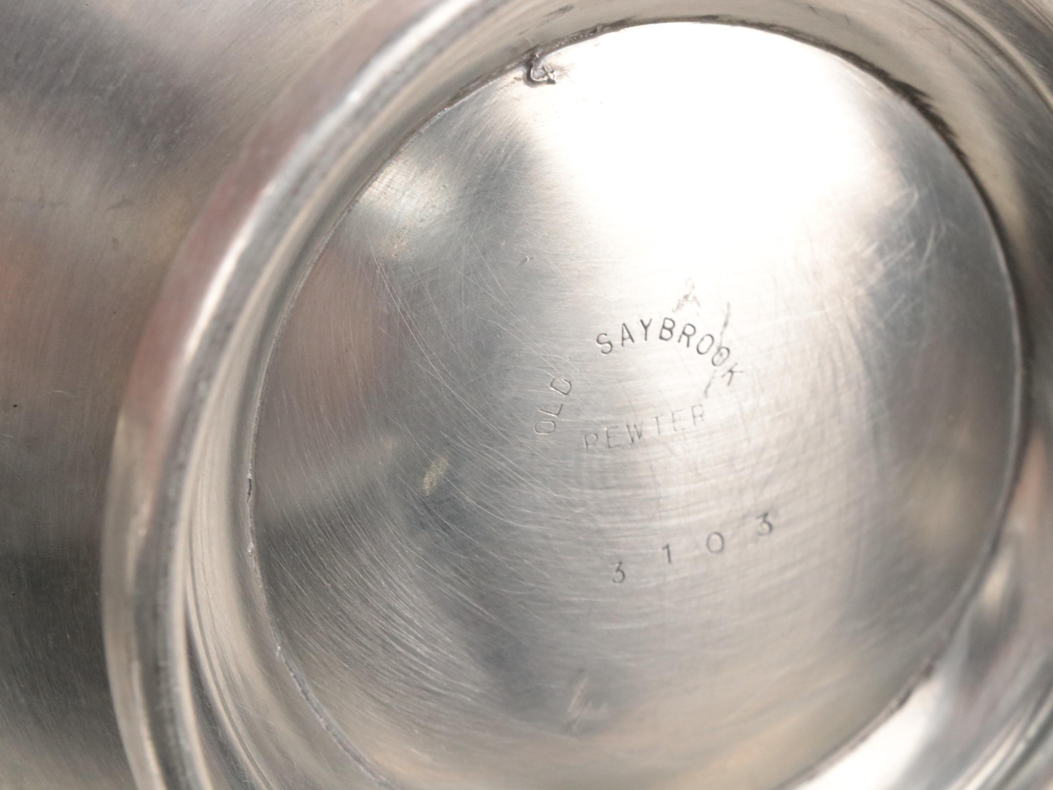 Stieff "Williamsburg" Pewter Plates with More Pewter Table Accessories