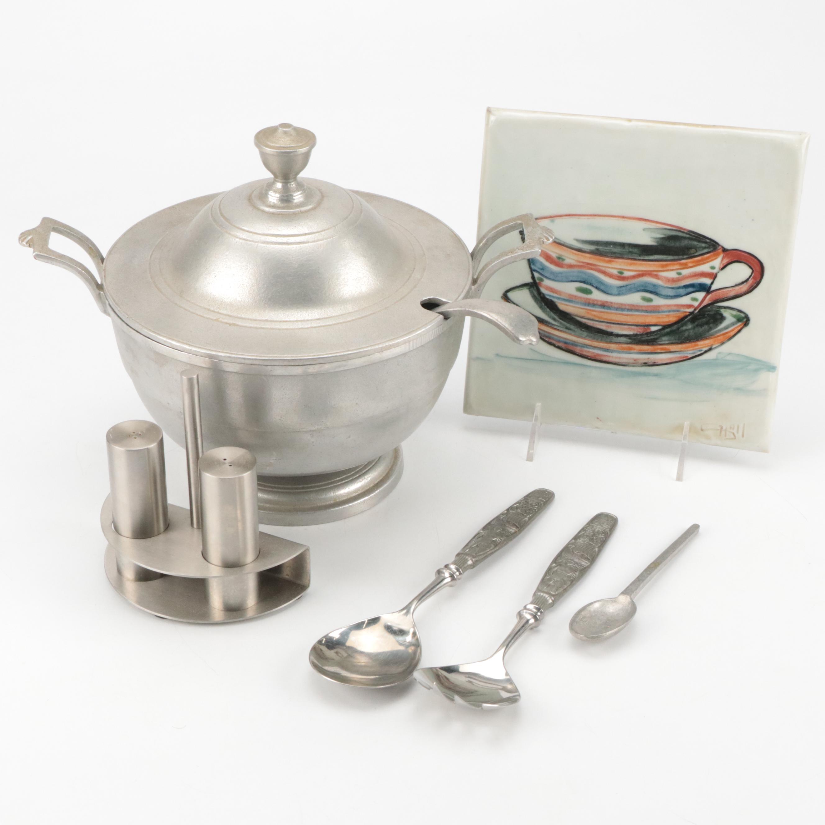 Wilton "Plough Tavern" Armetale Pedestal Tureen and More Table Accessories