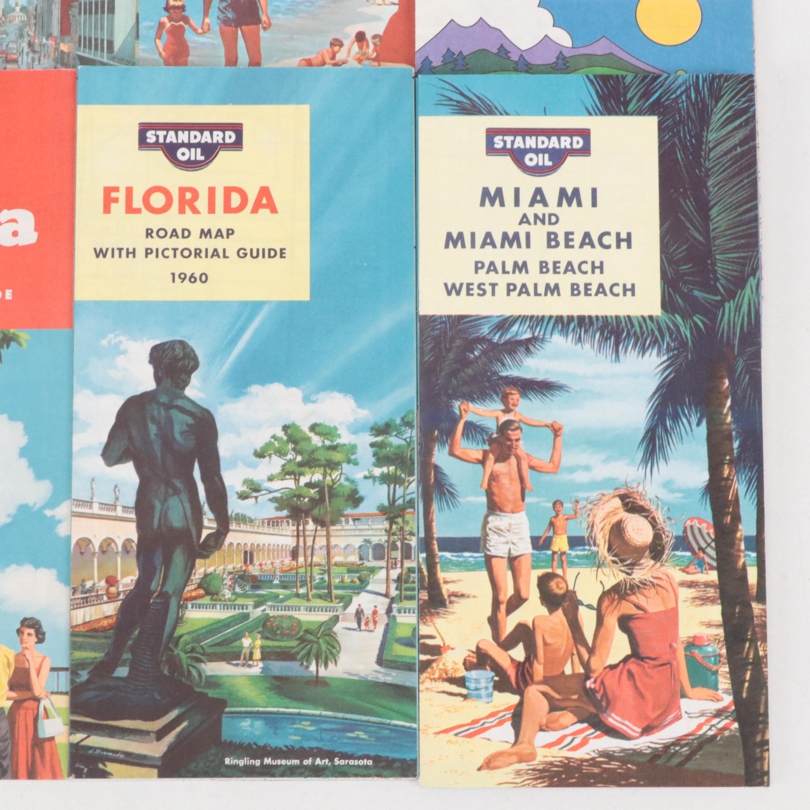 Atlanta, Georgia, Florida, Kentucky and Other Road Maps, Mid to Late 20th C.