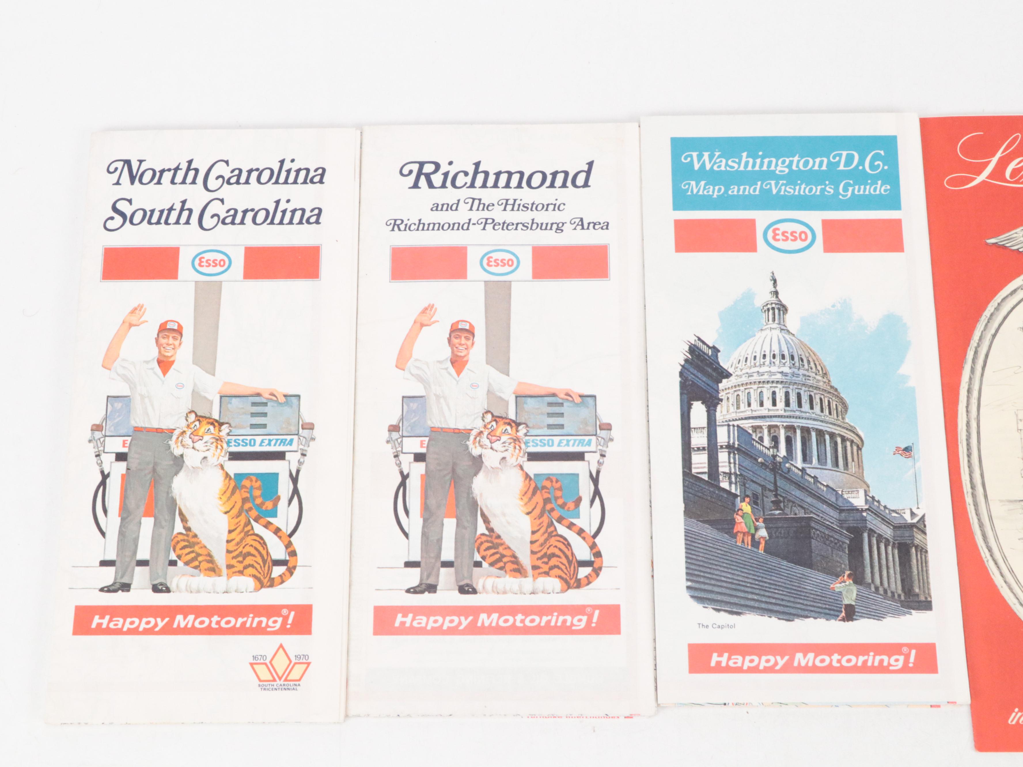 Atlanta, Georgia, Florida, Kentucky and Other Road Maps, Mid to Late 20th C.