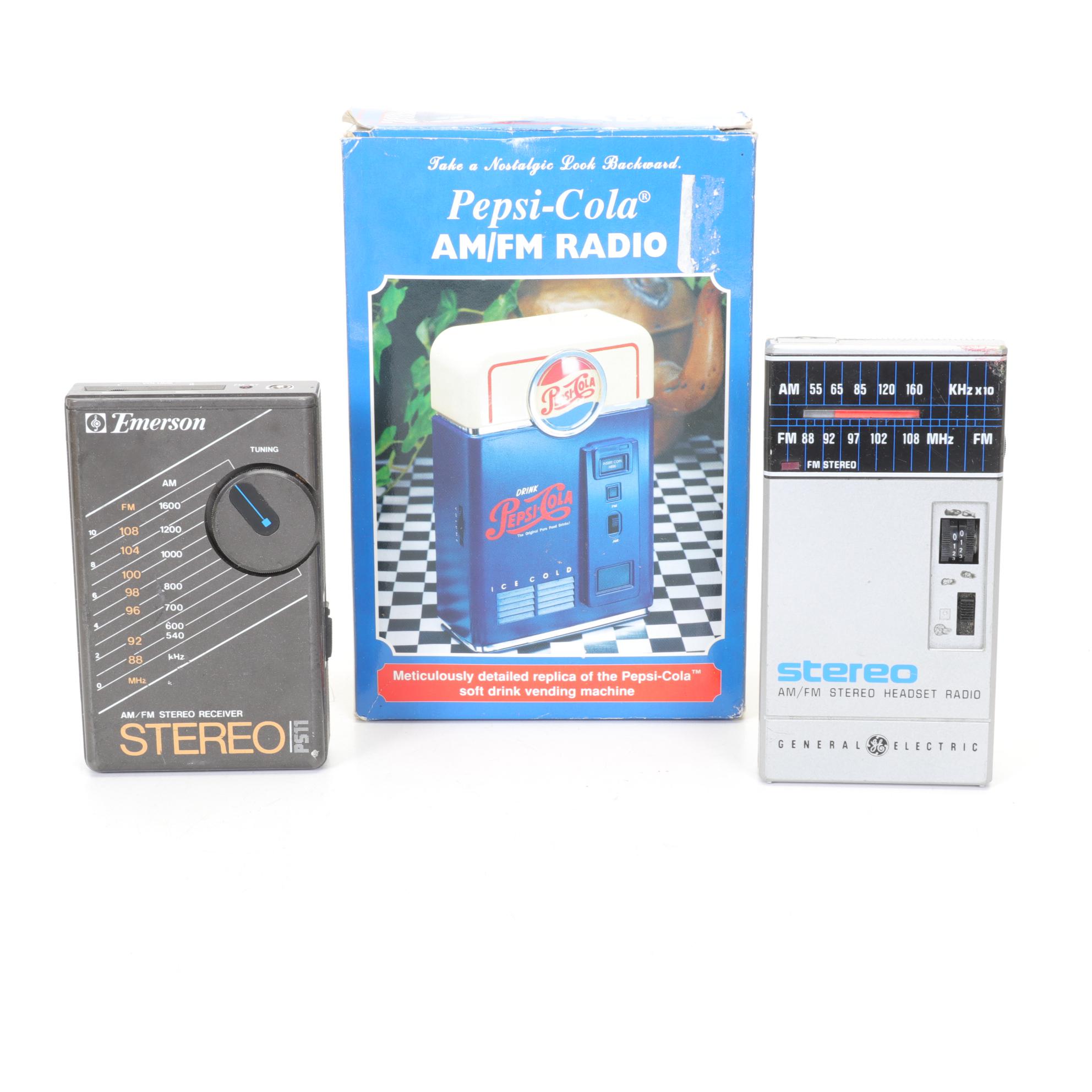 Portable Transistor Radios by General Electric, Panasonic and Others