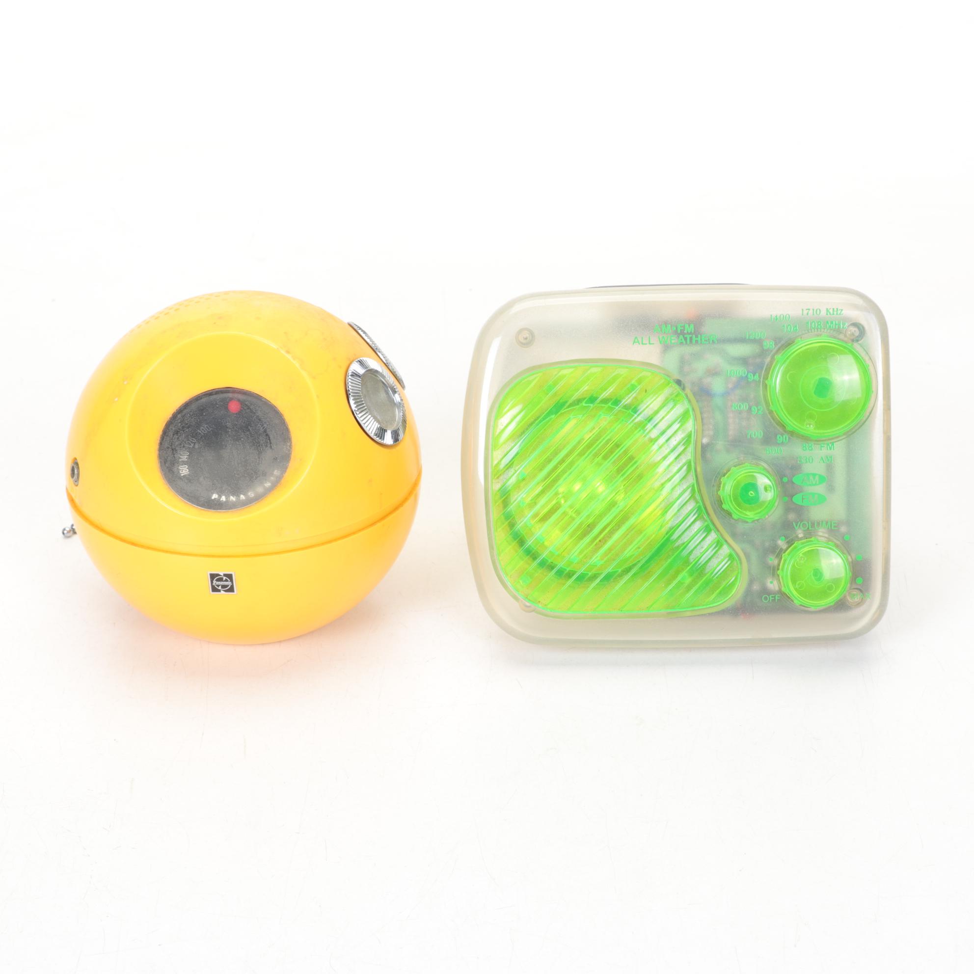 Portable Transistor Radios by General Electric, Panasonic and Others