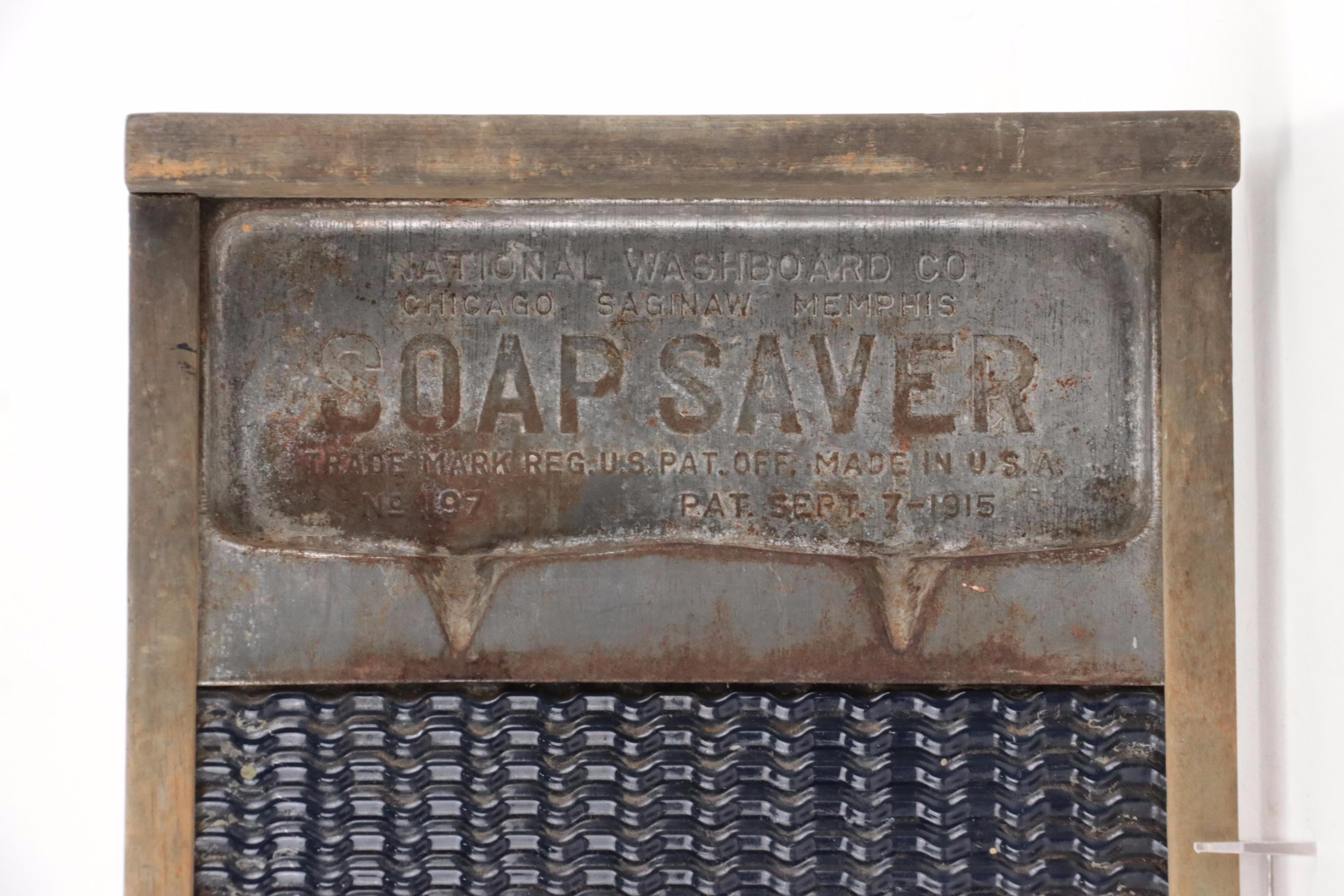National Washboard Co. "Soap Saver" Washboard with Stoneware Crock and More