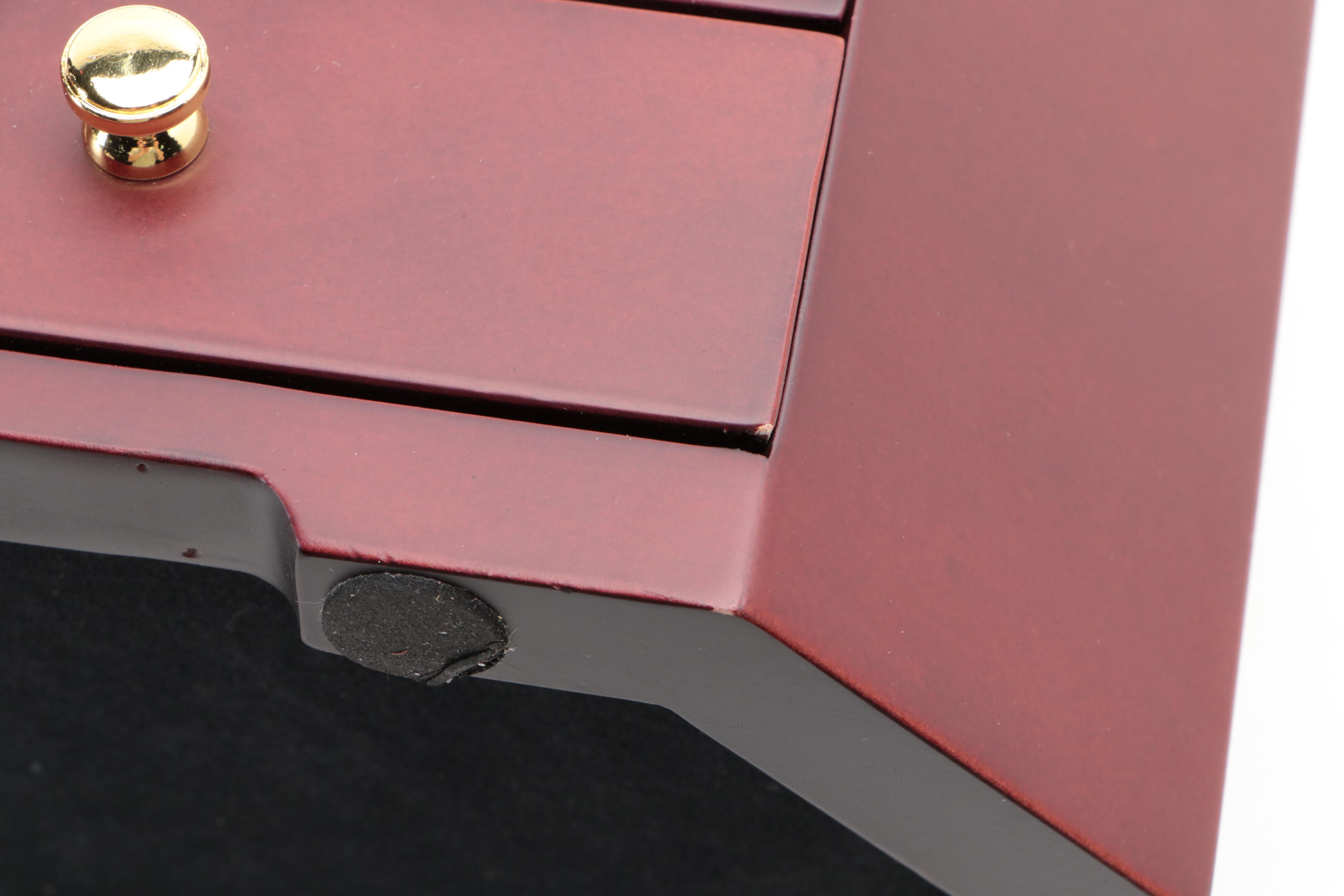 Jere Cherry Finish Wood Jewelry Box