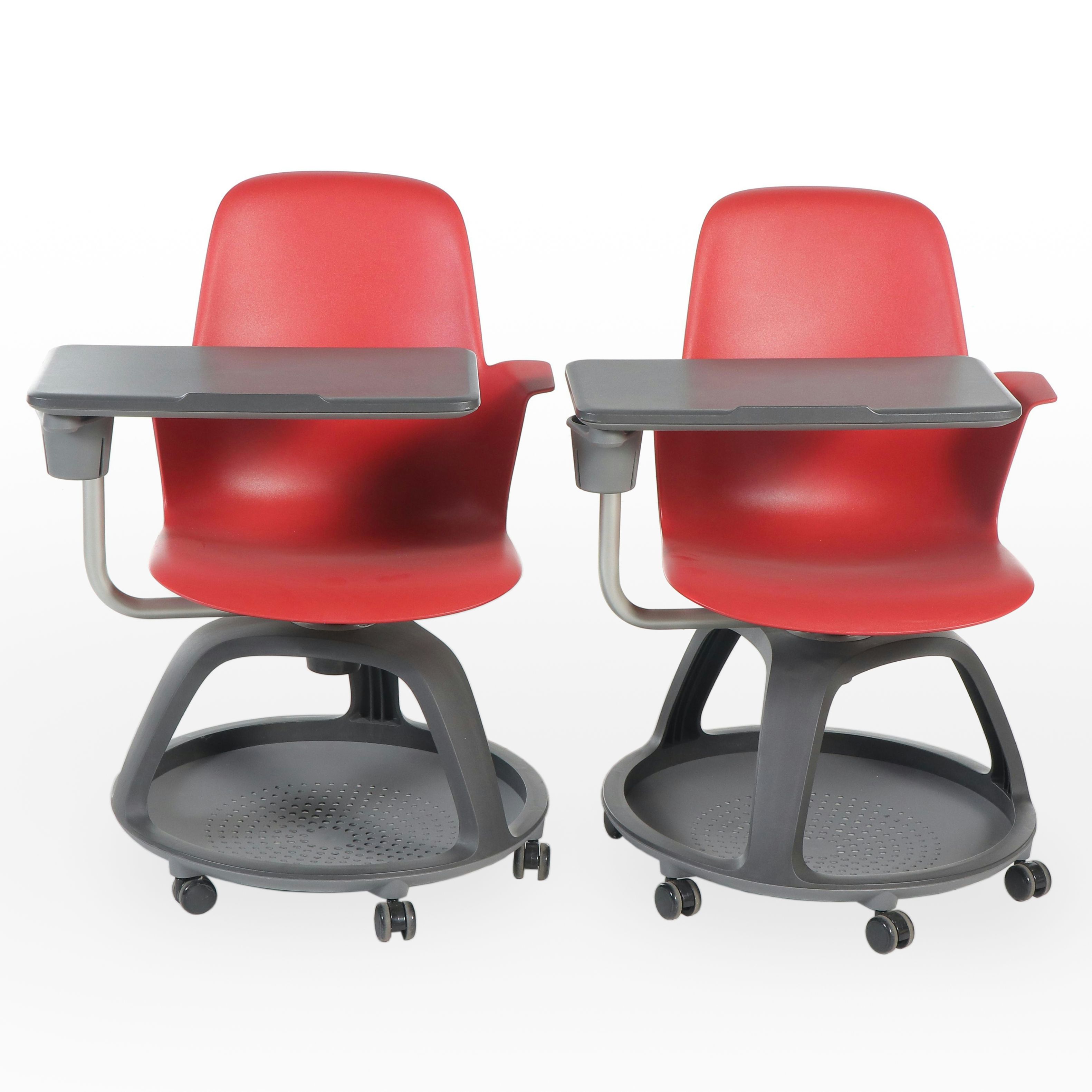 Two Steelcase Node Classroom Seating & Mobile Tablet Arm Chairs