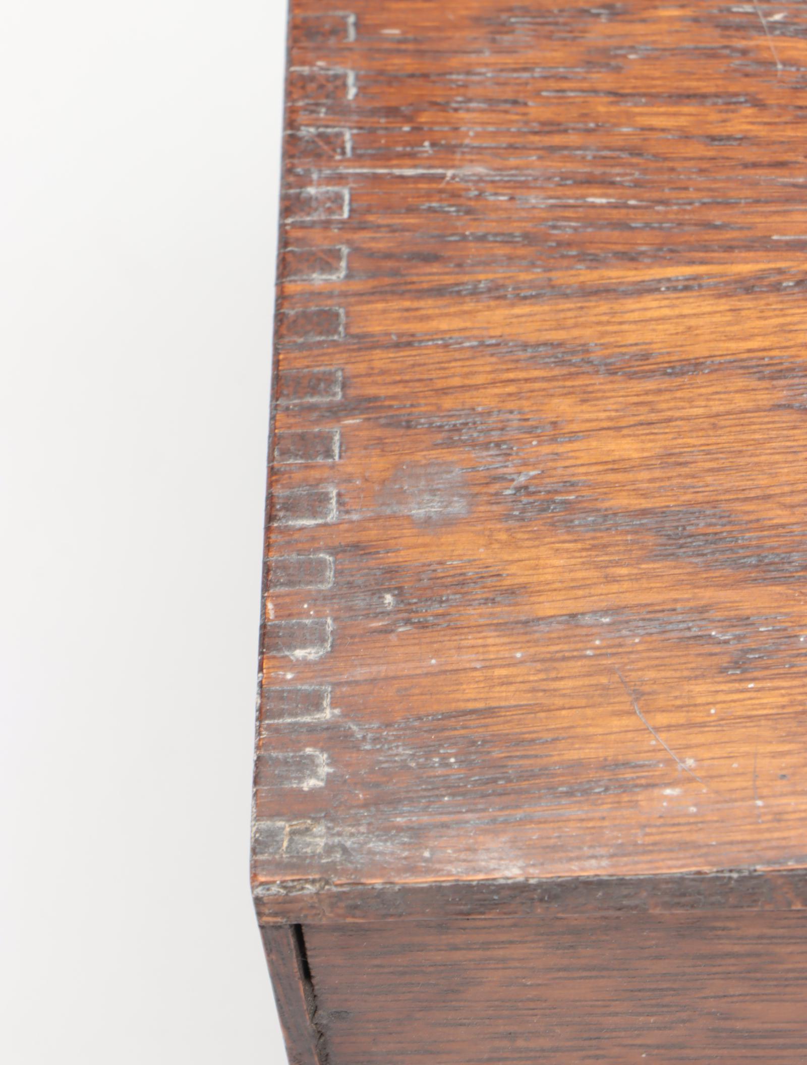 Weis Oak Table Top Double File Cabinet, Early to Mid-20th Century