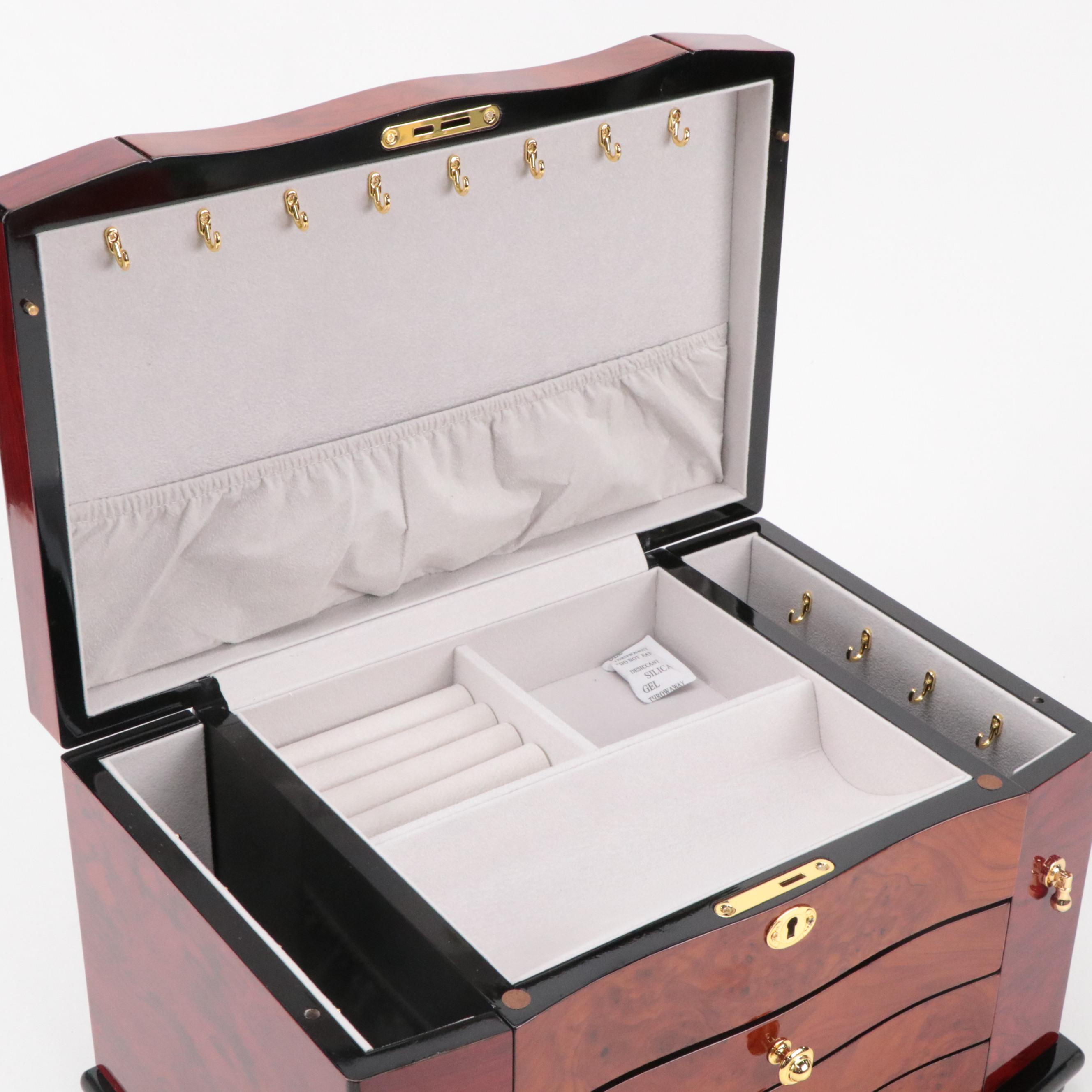 Jere High Gloss Finish Wooden Jewelry Box