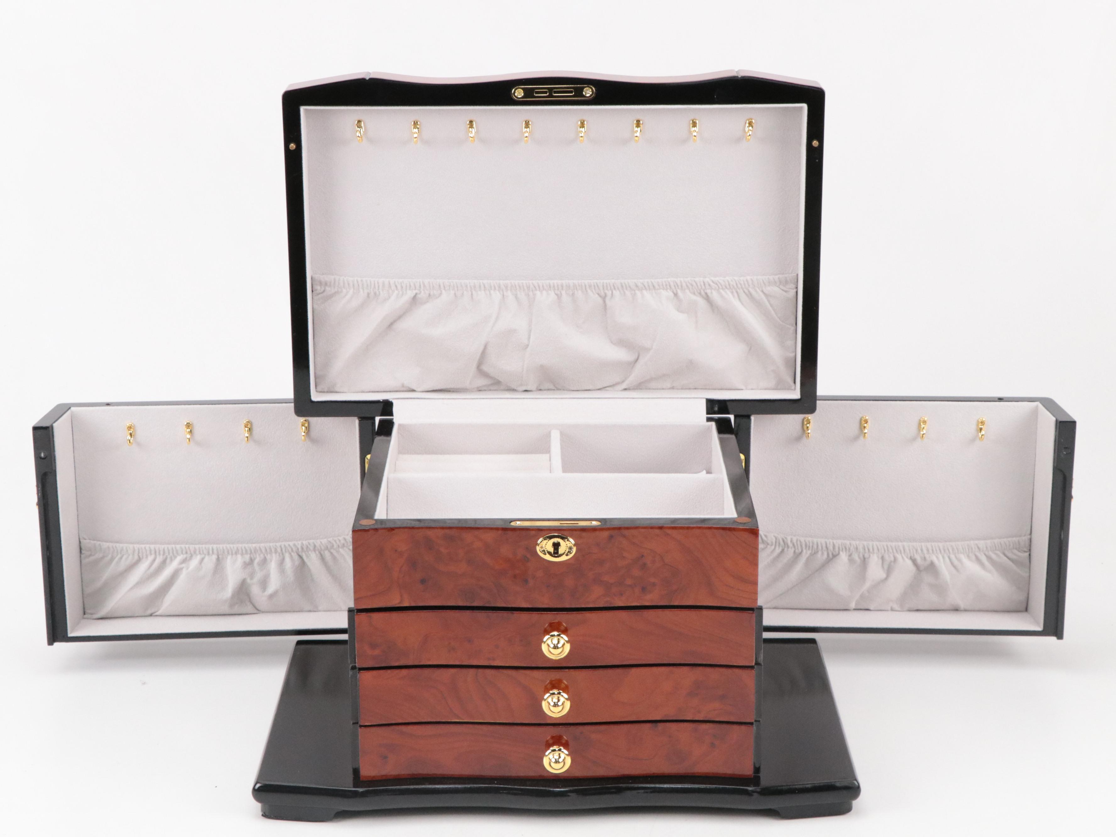 Jere High Gloss Finish Wooden Jewelry Box