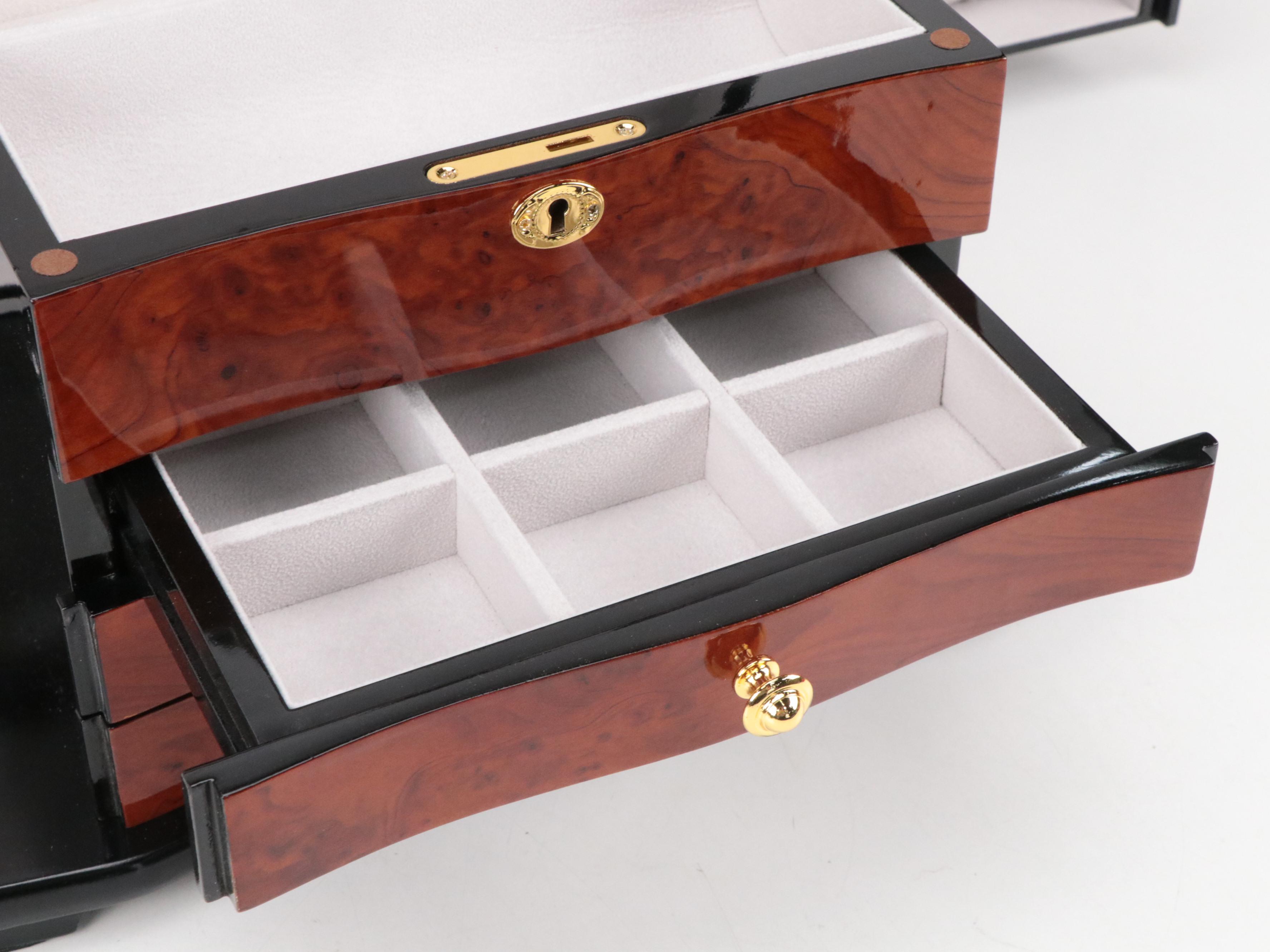 Jere High Gloss Finish Wooden Jewelry Box