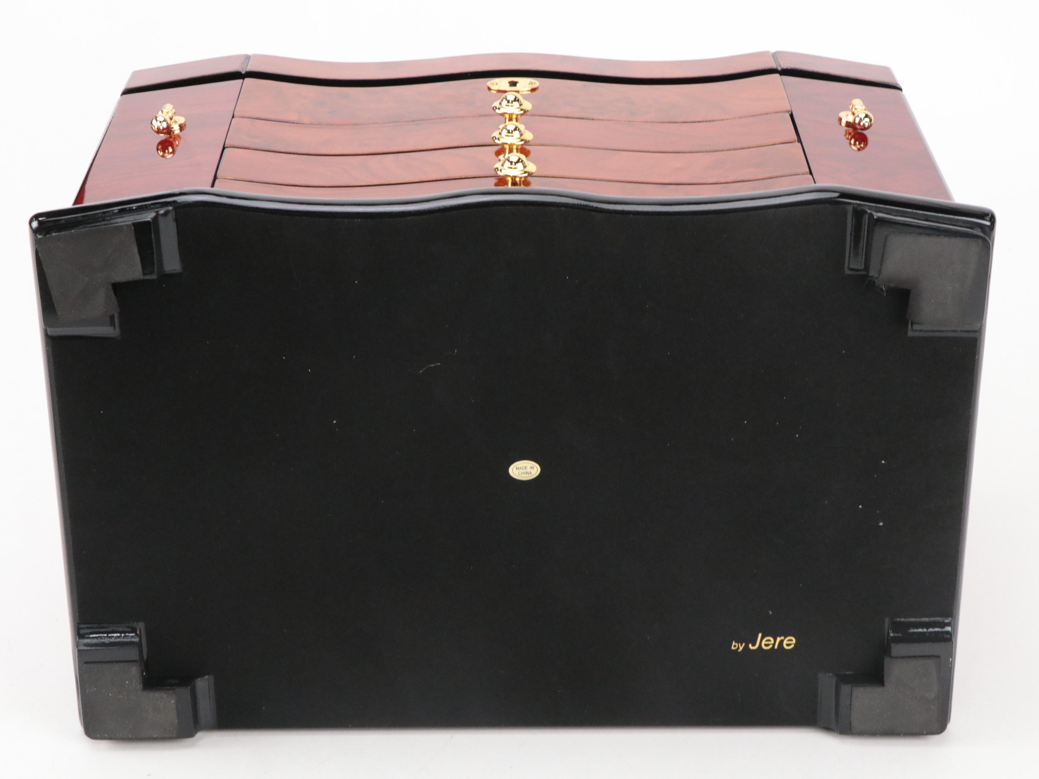 Jere High Gloss Finish Wooden Jewelry Box