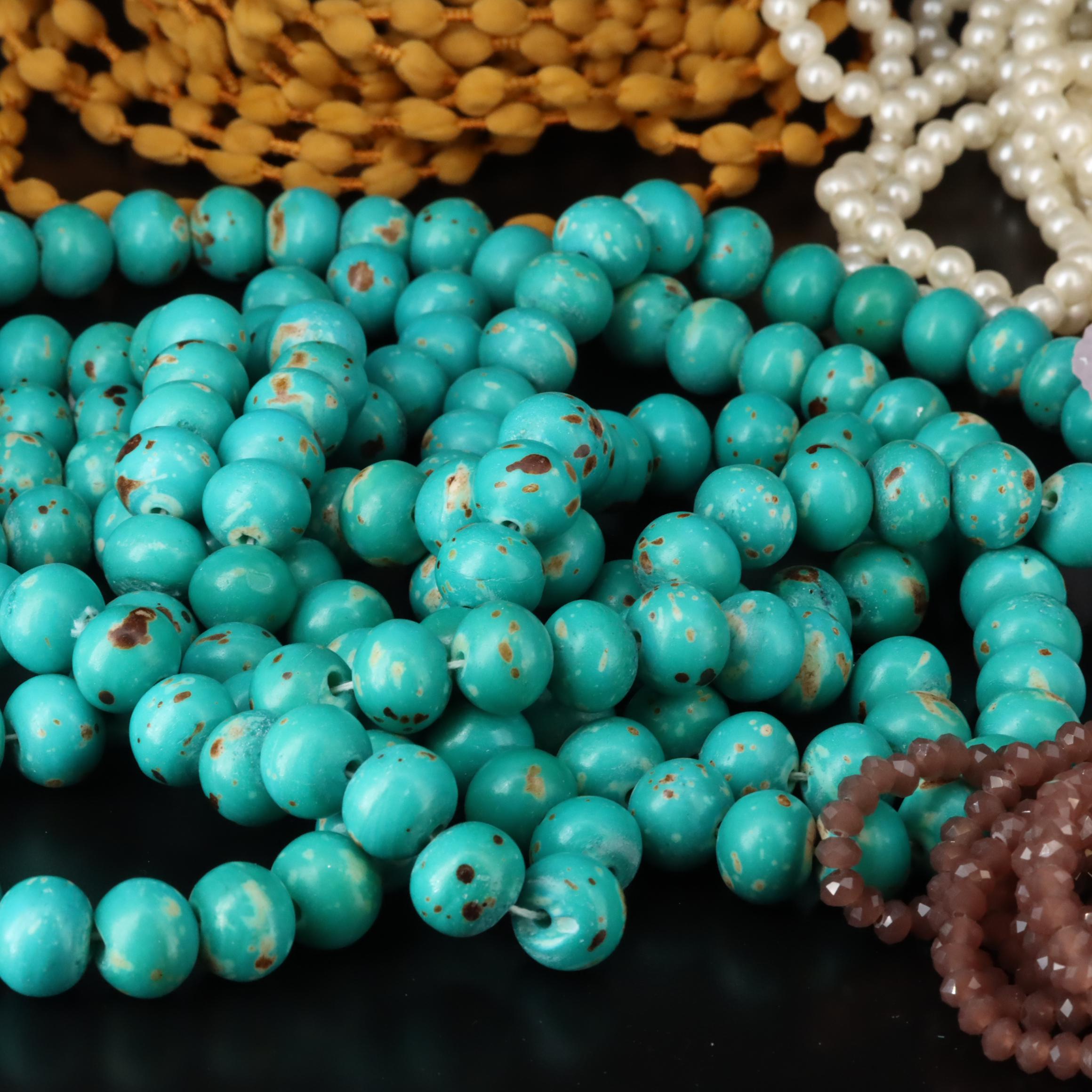 Necklace Selection Including Faux Pearl