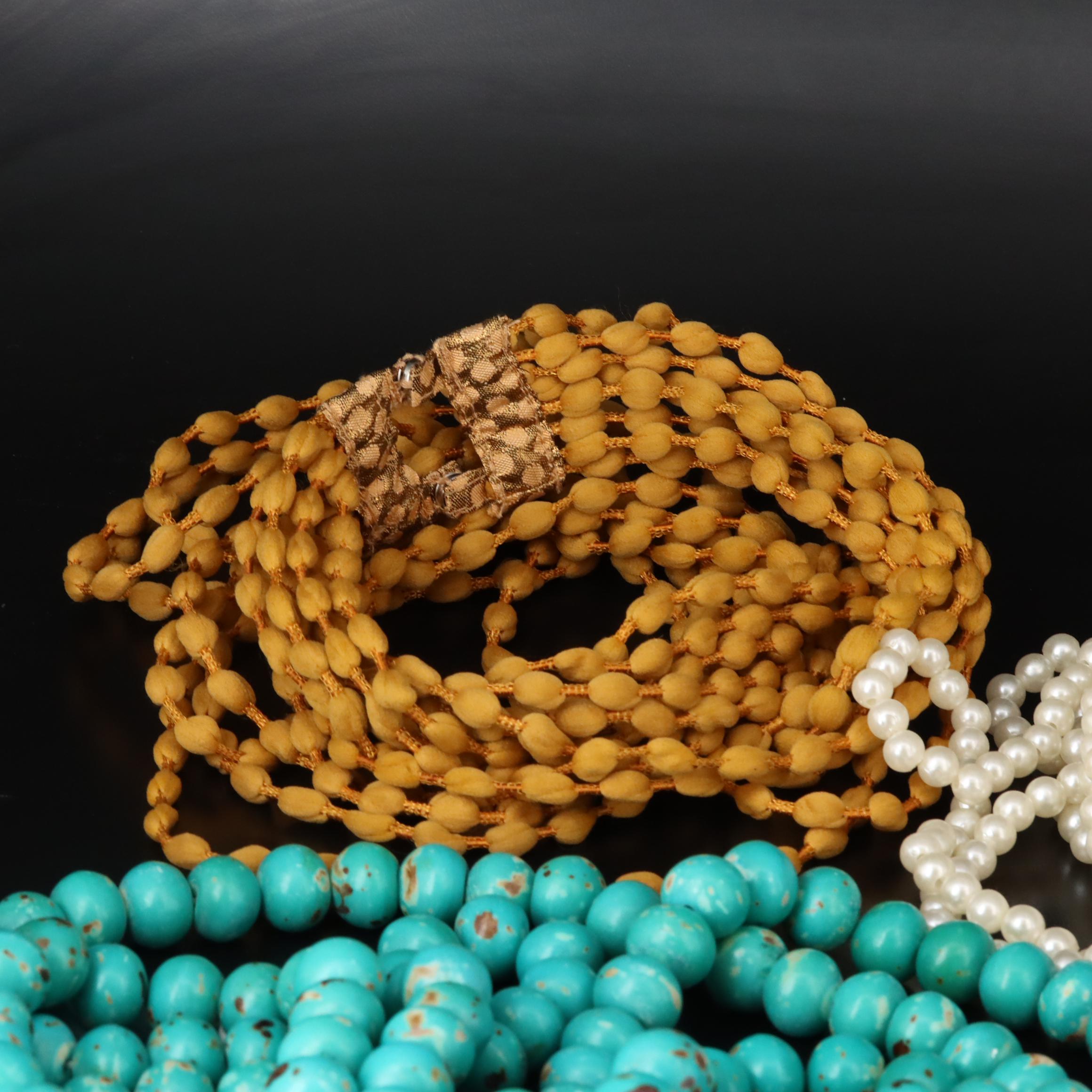 Necklace Selection Including Faux Pearl