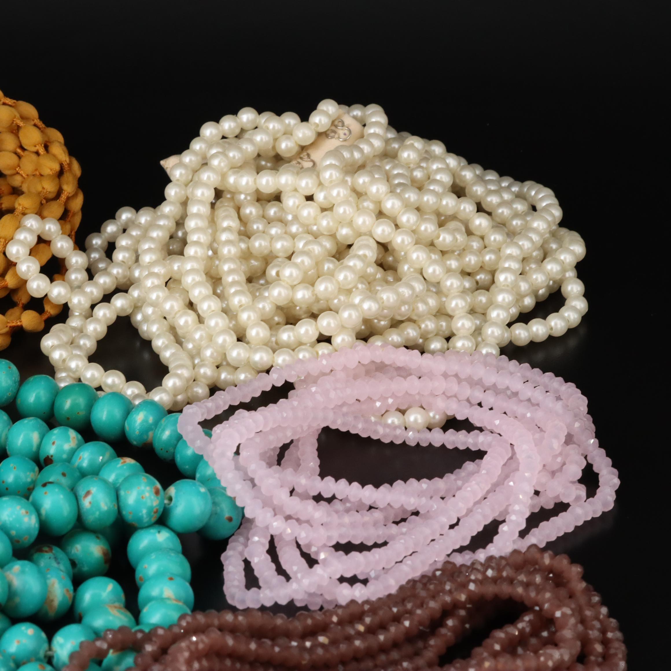 Necklace Selection Including Faux Pearl