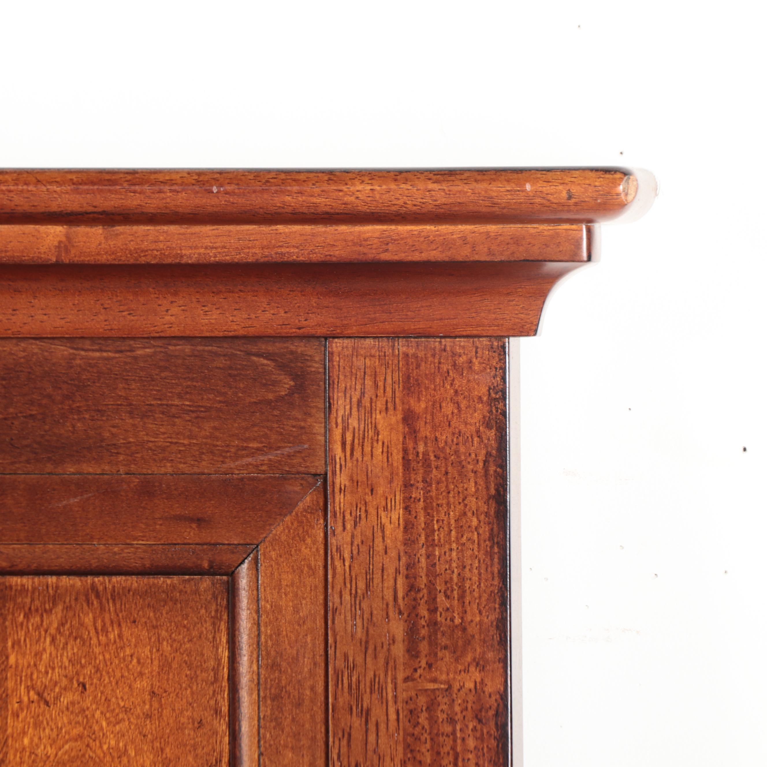 Ashebrook Walnut Finish Queen Headboard with Hollywood Rails