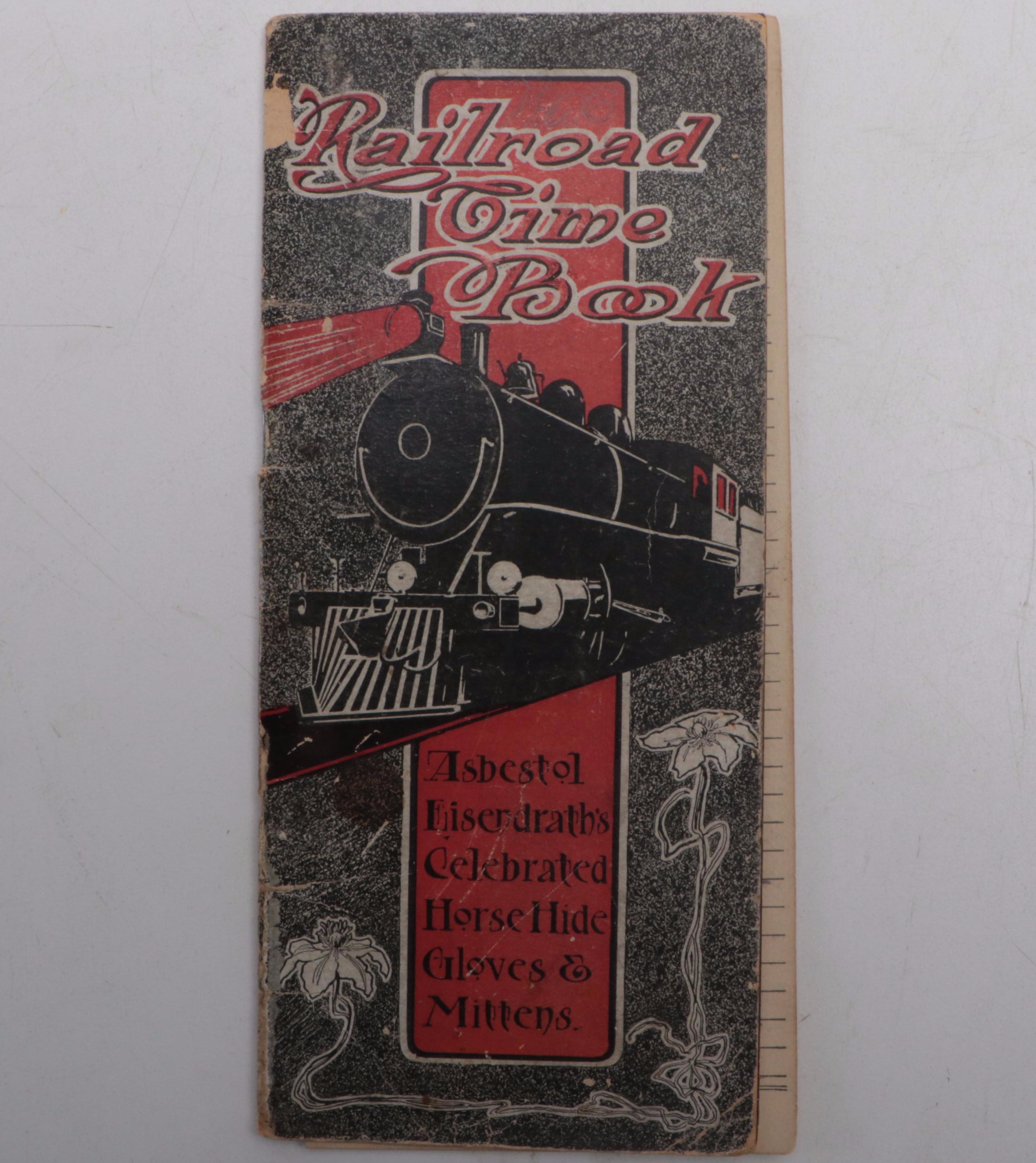 Eisendrath Glove Co. Railroad Time Book, Texaco Postcards and More
