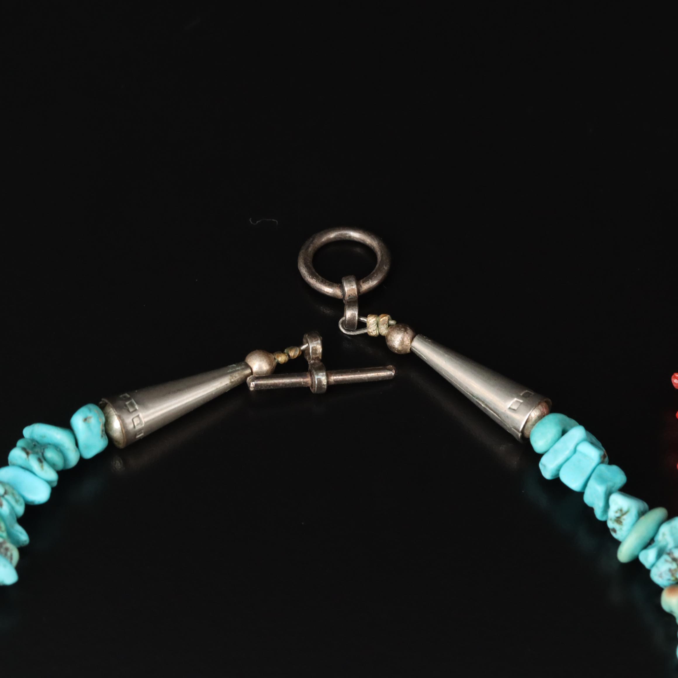 Necklace Trio Featuring Sterling, Coral and Turquoise