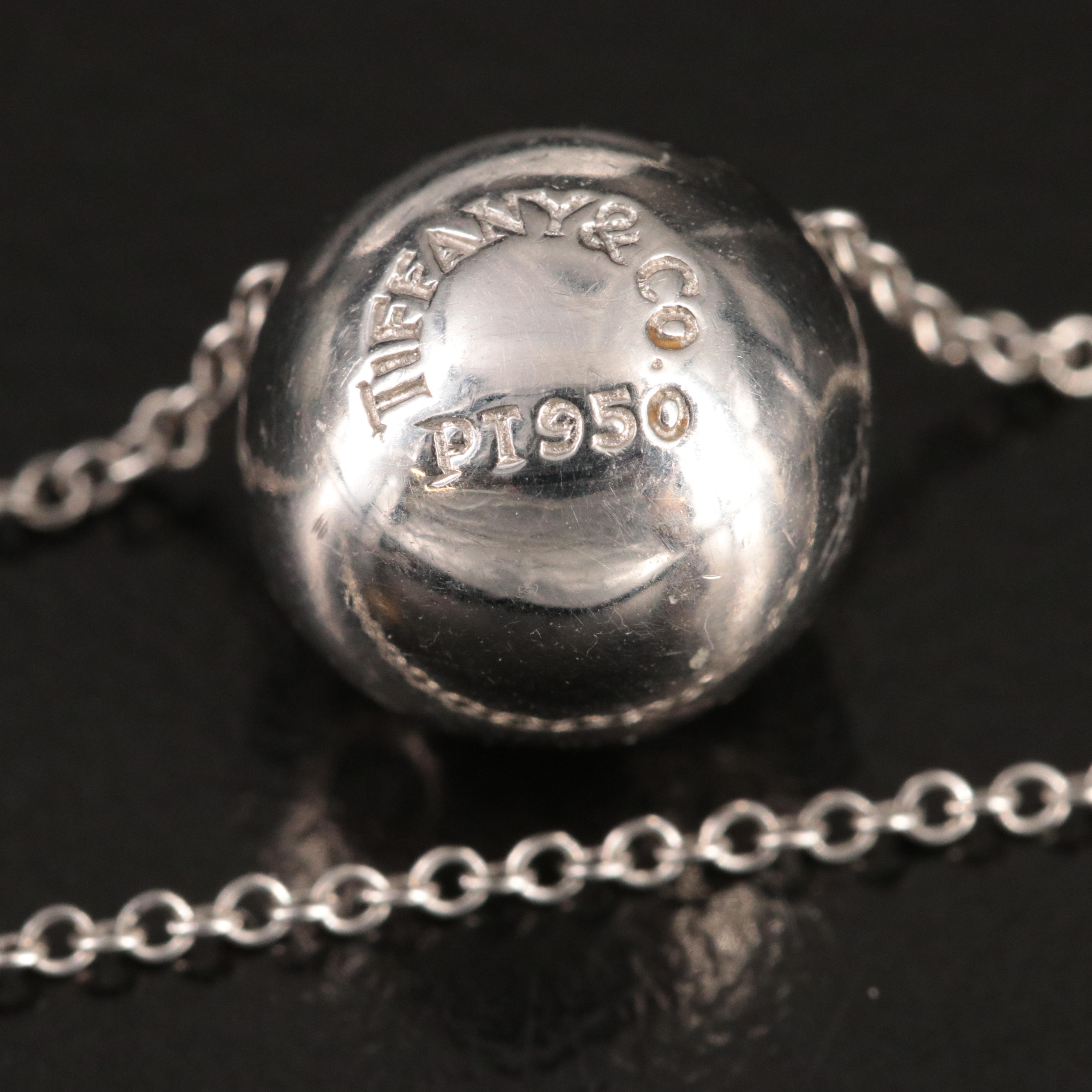 Tiffany & Co. Etoile Platinum 0.18 CTW Diamond Ball Necklace