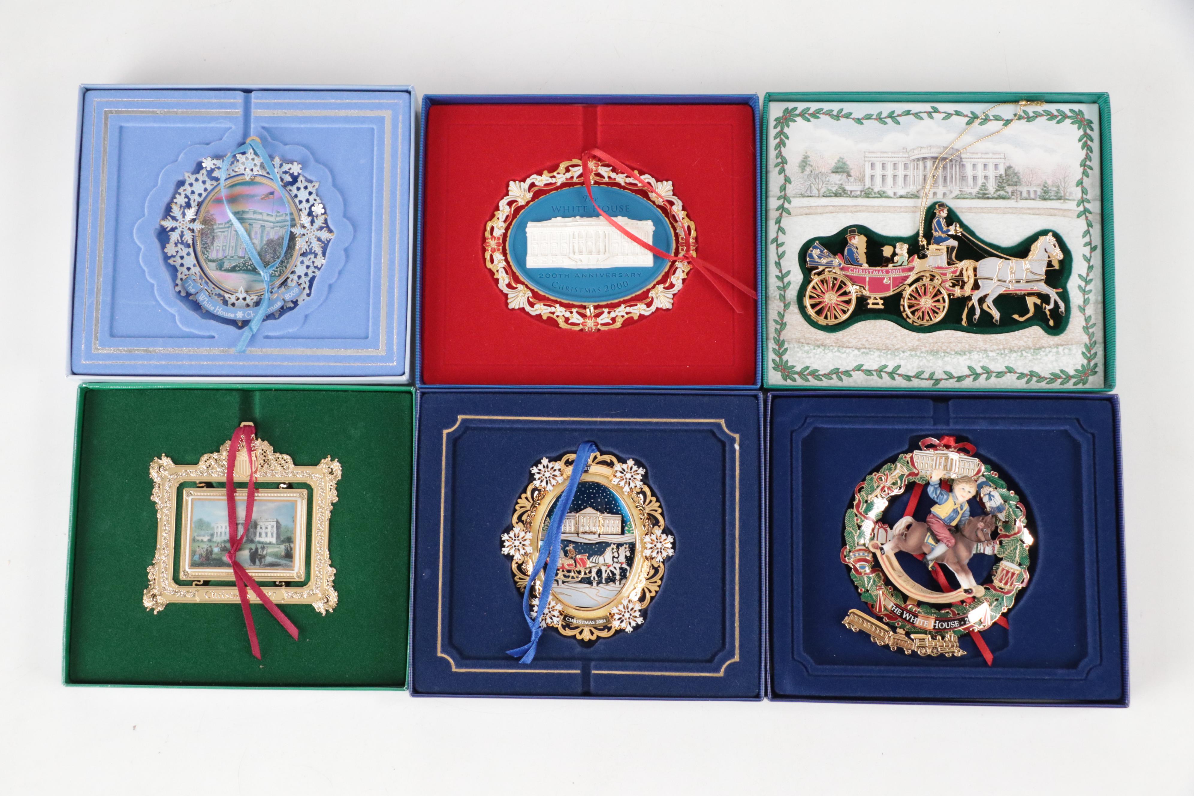 The White House Historical Association Brass Annual Christmas Ornaments