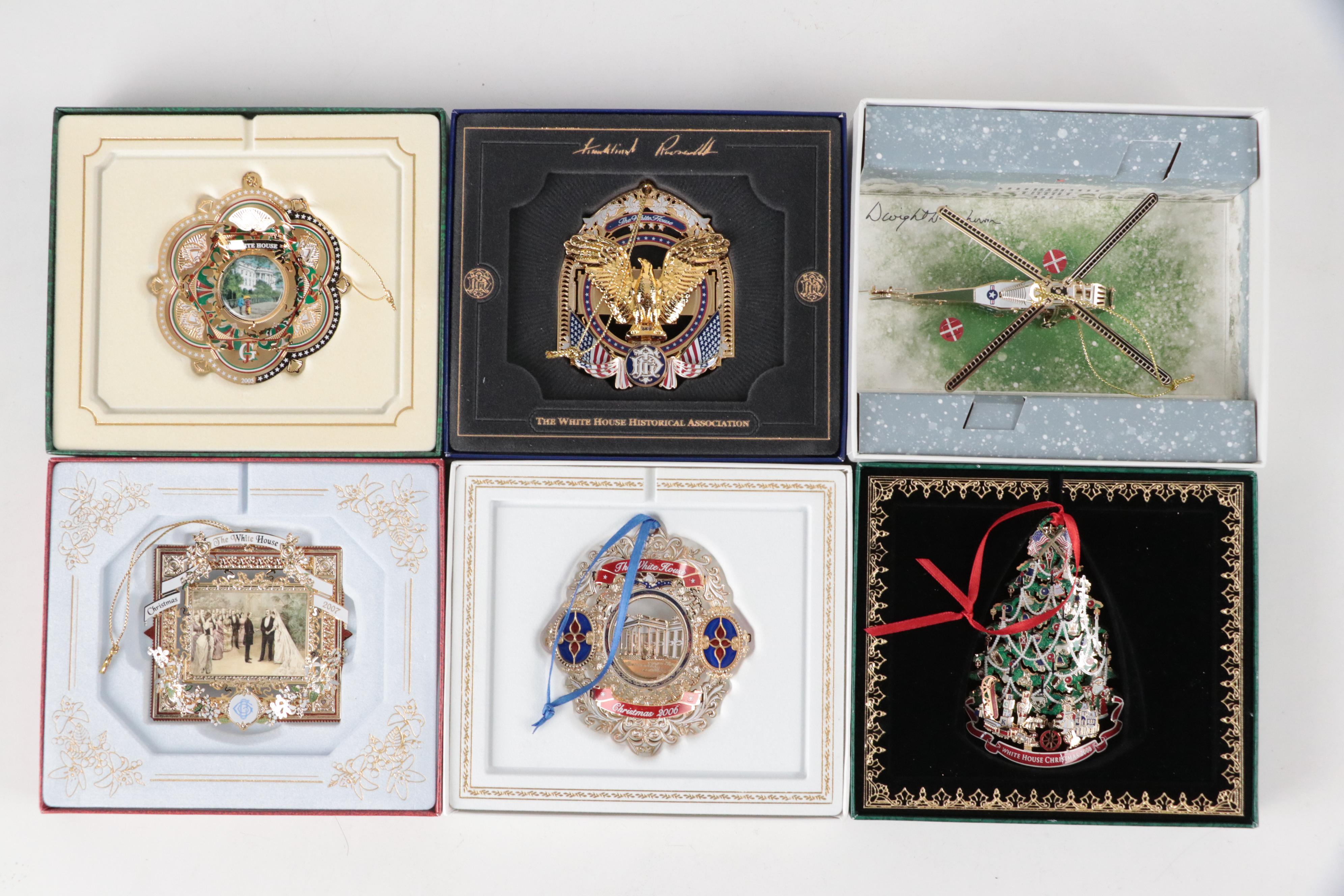 The White House Historical Association Brass Annual Christmas Ornaments