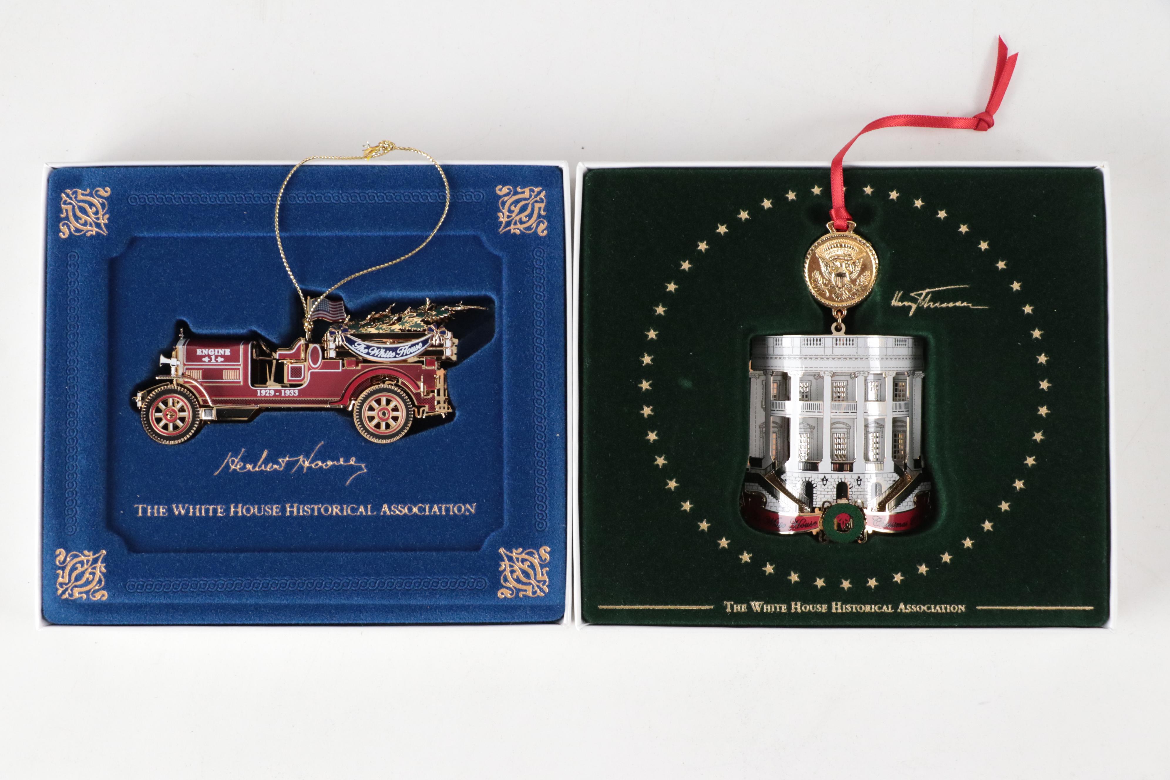 The White House Historical Association Brass Annual Christmas Ornaments