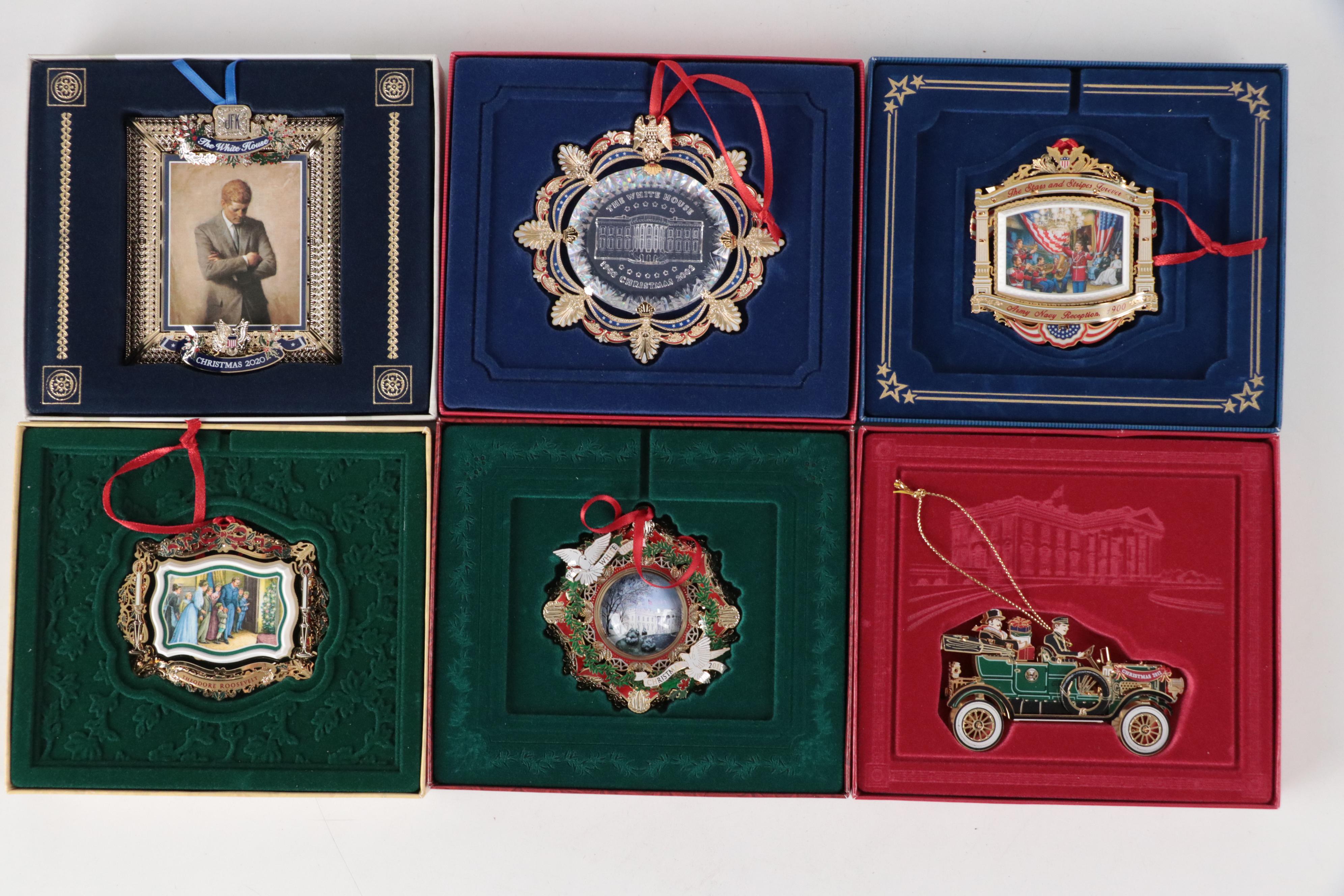 The White House Historical Association Brass Annual Christmas Ornaments