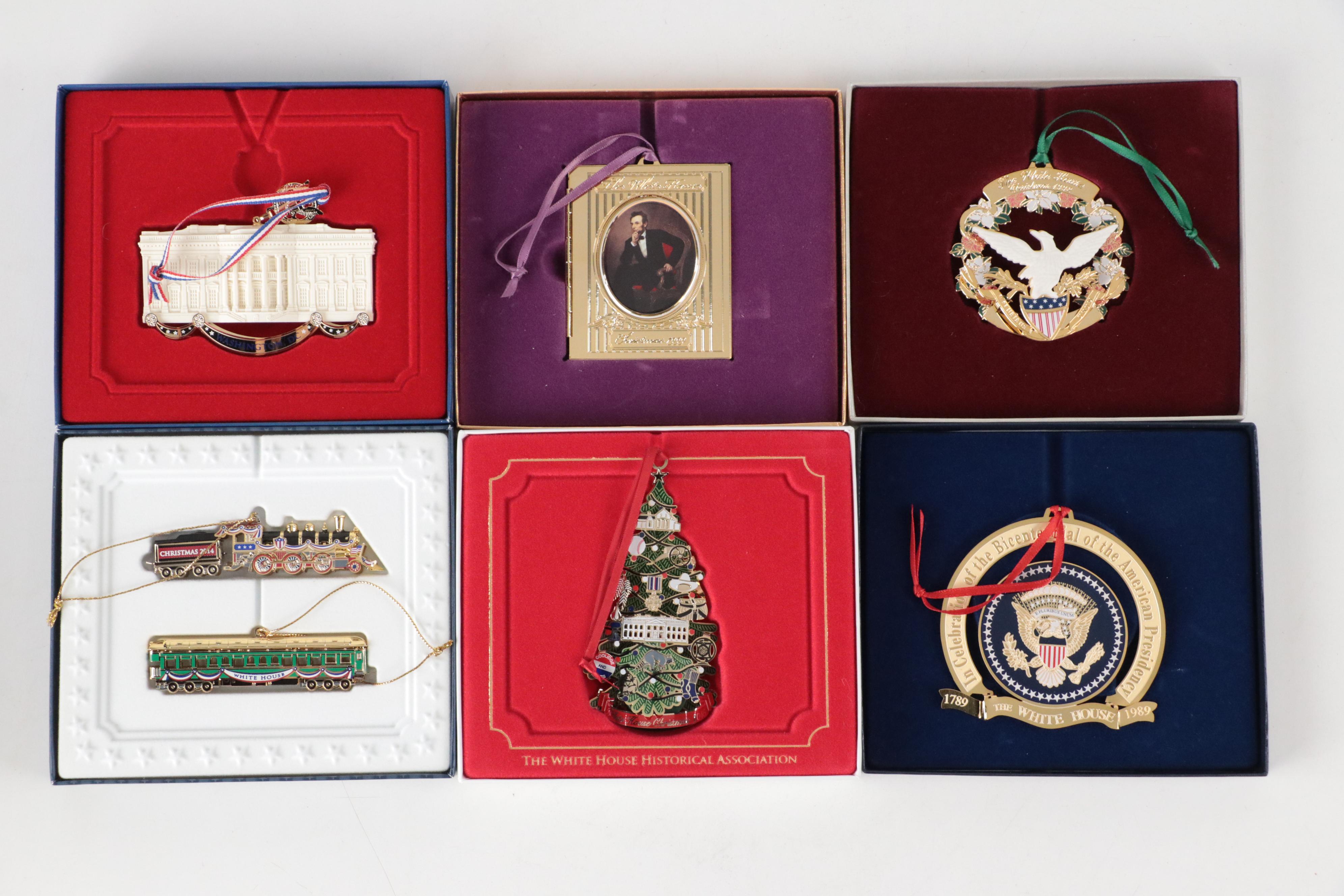 The White House Historical Association Brass Annual Christmas Ornaments