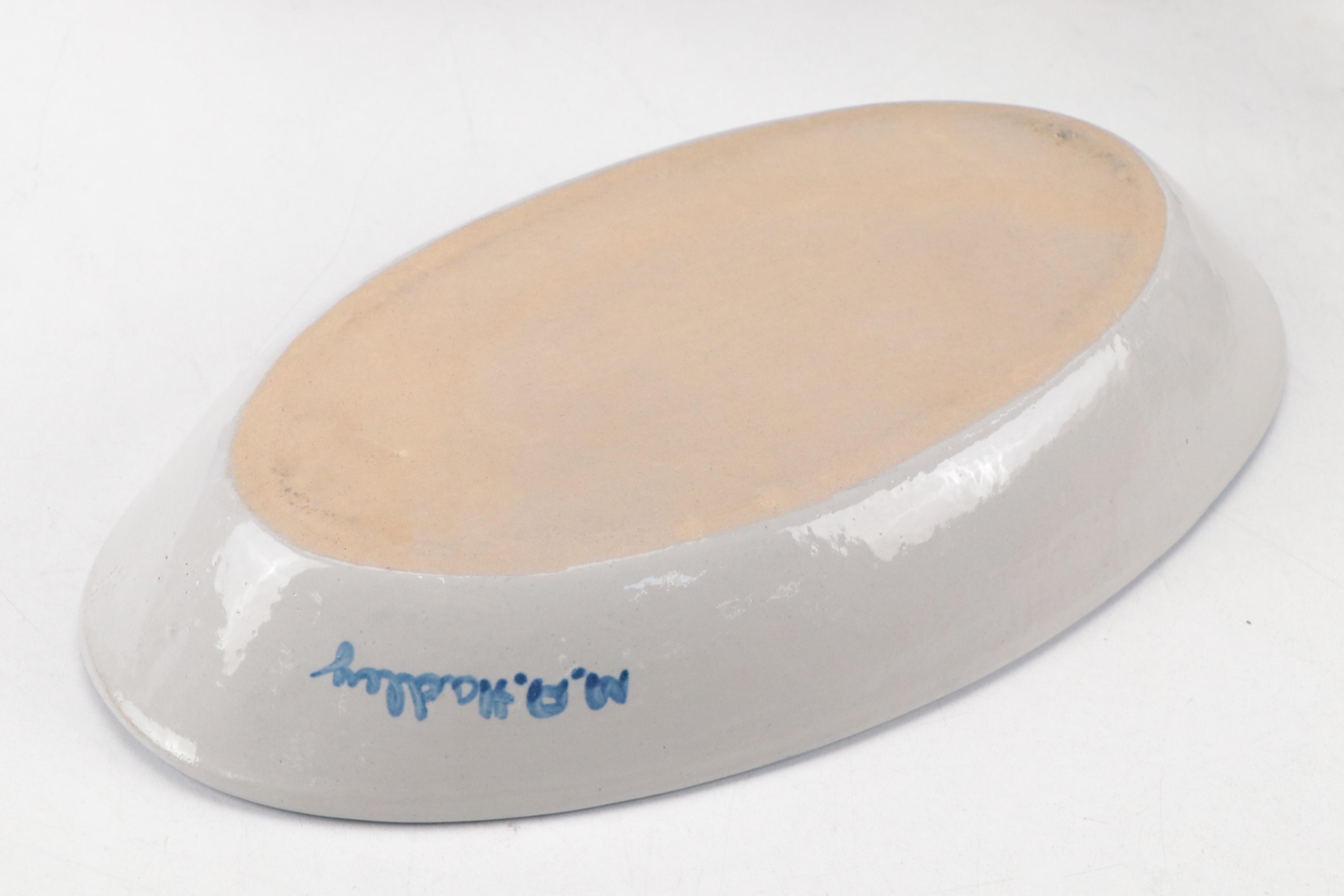 M.A. Hadley "Country Scene", "Ship & Whale", and "Bouquet" Stoneware Dinnerware