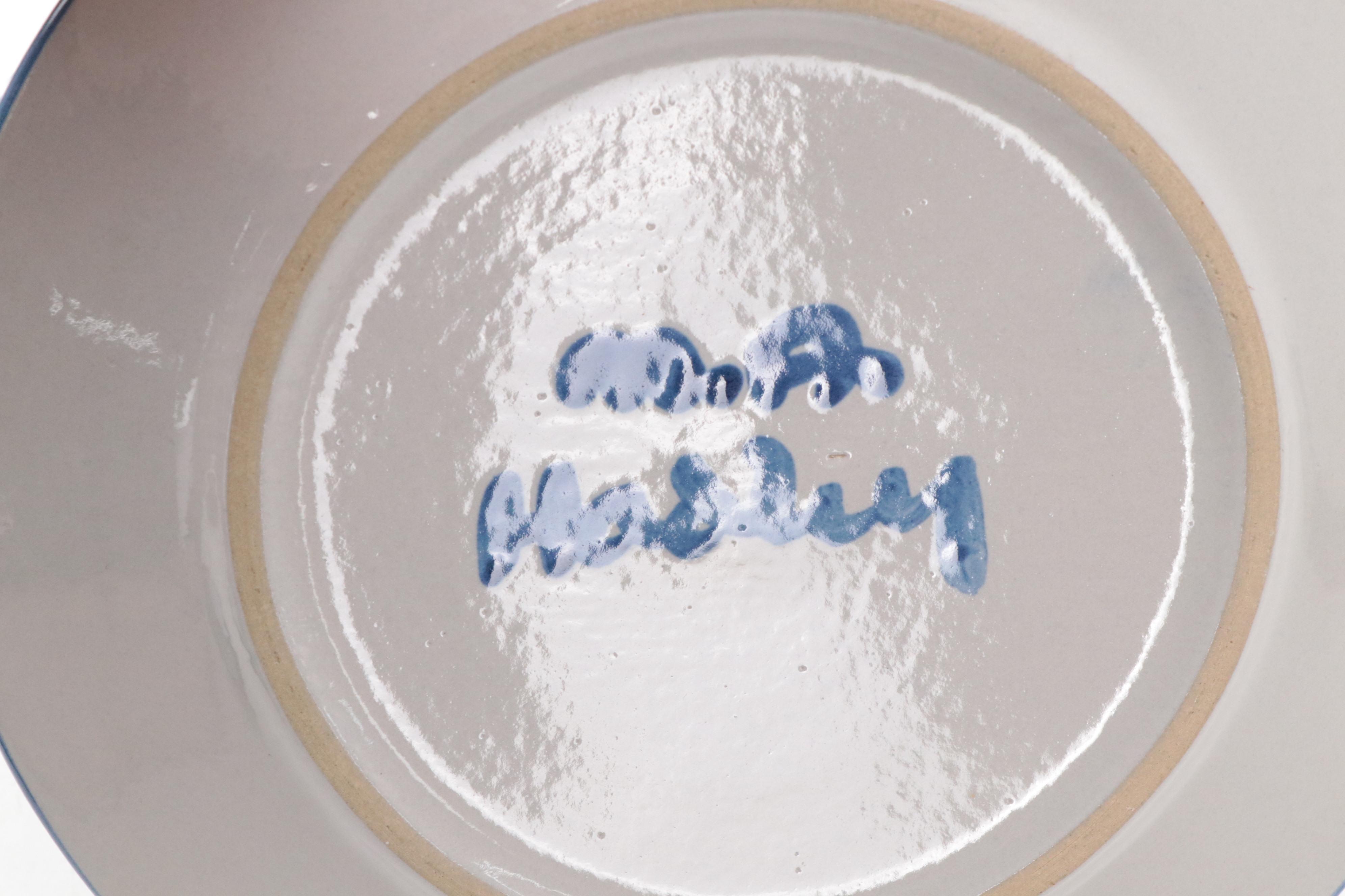 M.A. Hadley "Country Scene", "Ship & Whale", and "Bouquet" Stoneware Dinnerware