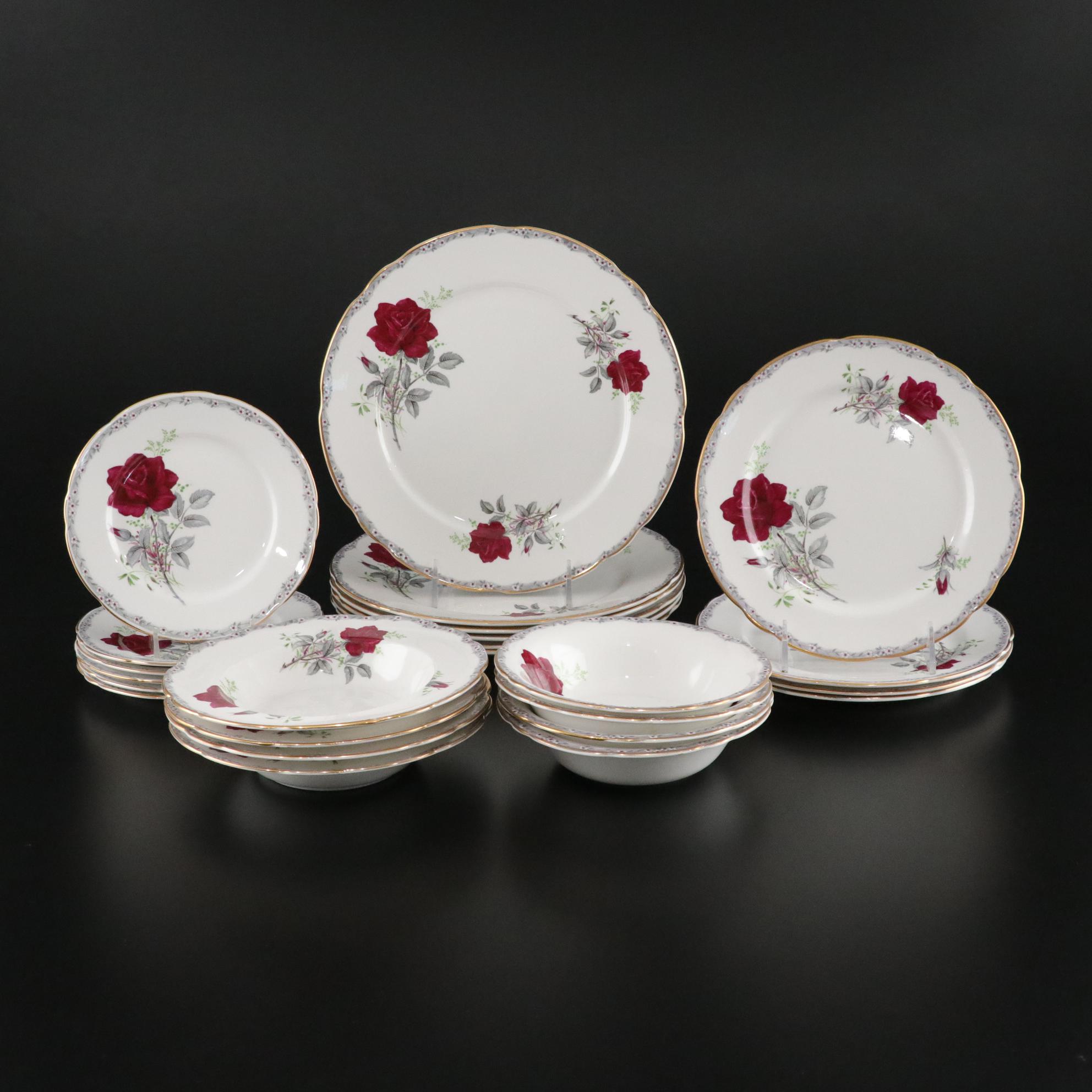 Roses to remember discount salad plates