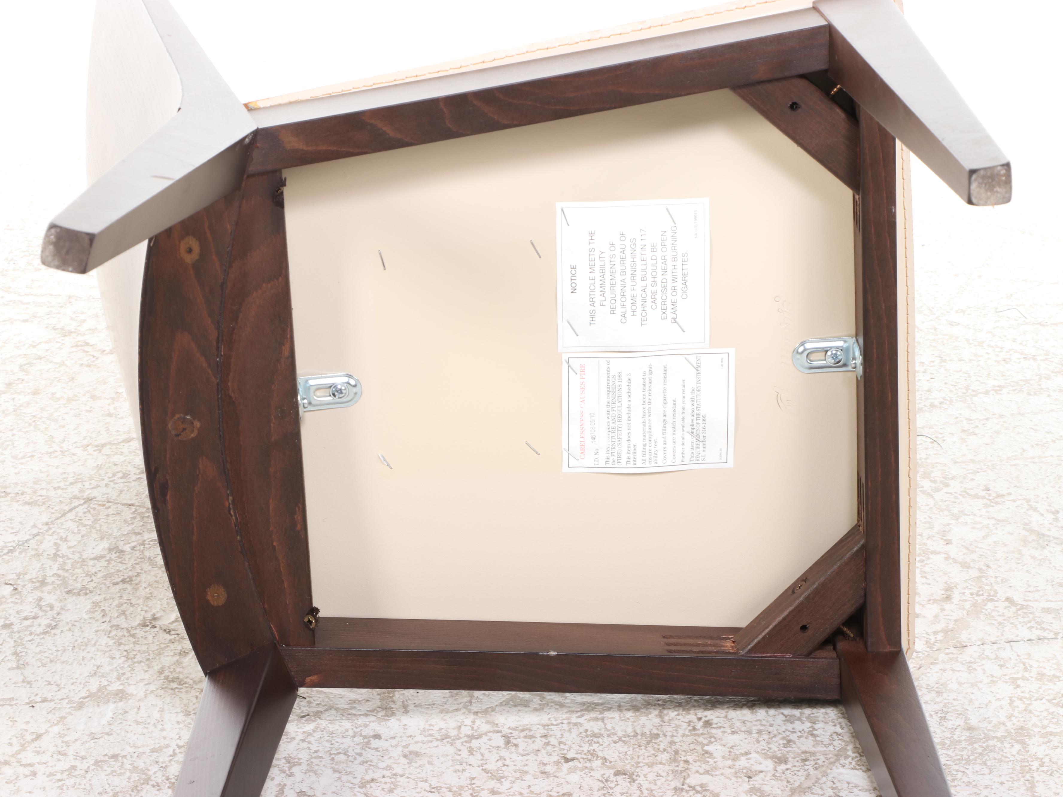 Calligaris Black Glass and Oak Extending Dining Table with Six Side Chairs