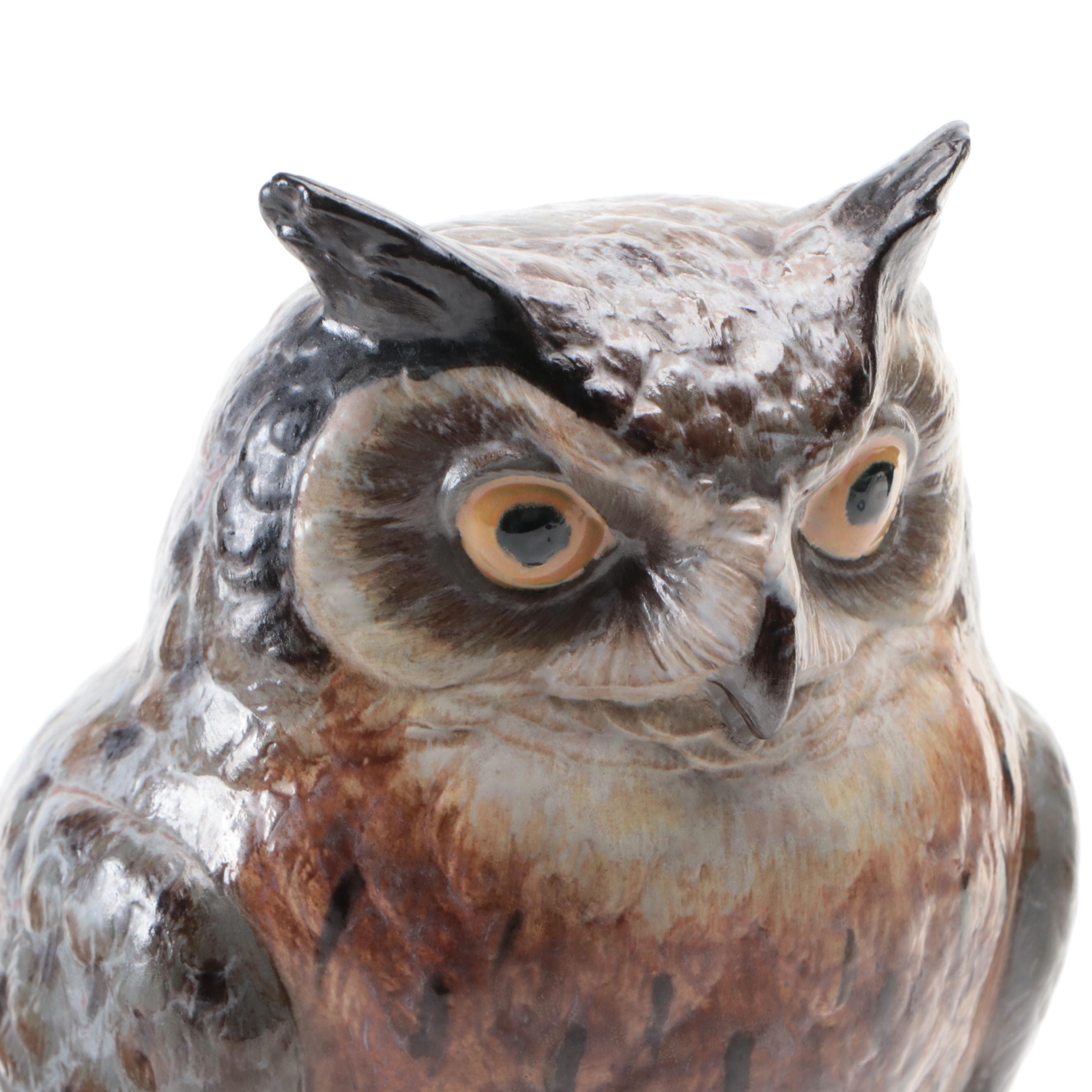 Lladró Limited Edition "Eagle Owls" Figurine Designed by Antonio Ballester