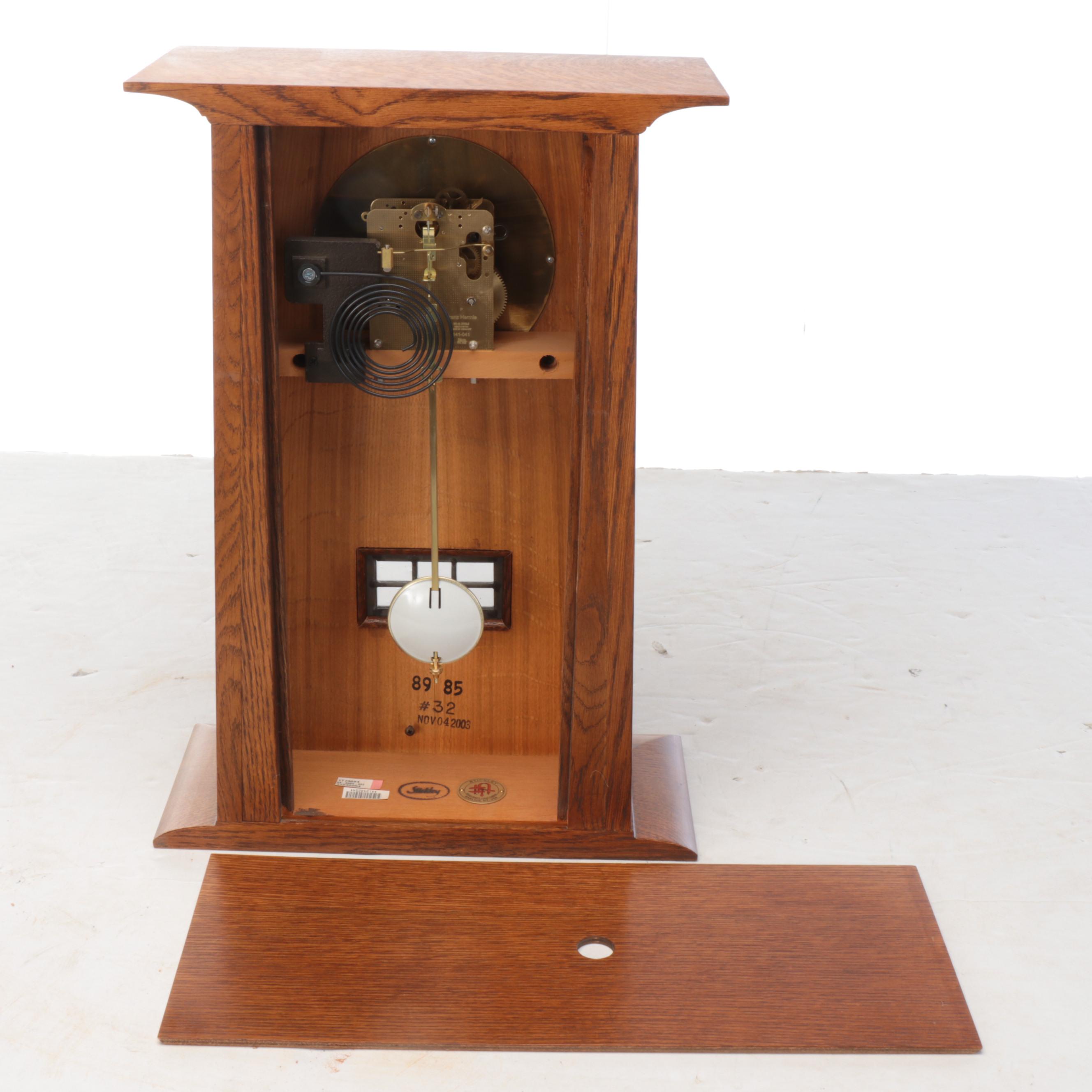 Stickley Craftsman Style Oak Mantel Clock