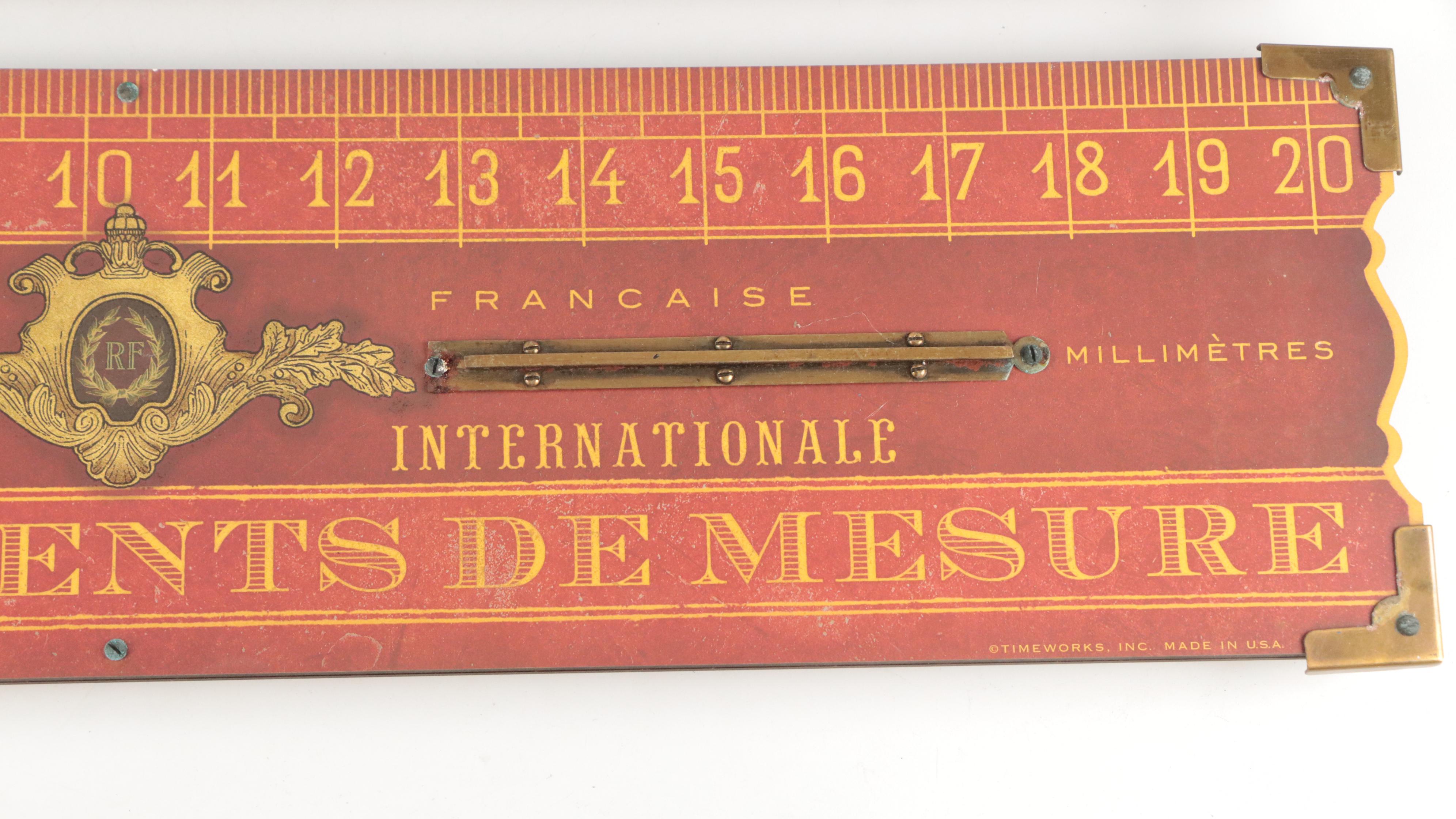 Timeworks Victorian Style English and French Decorative Ruler Wall Hangings