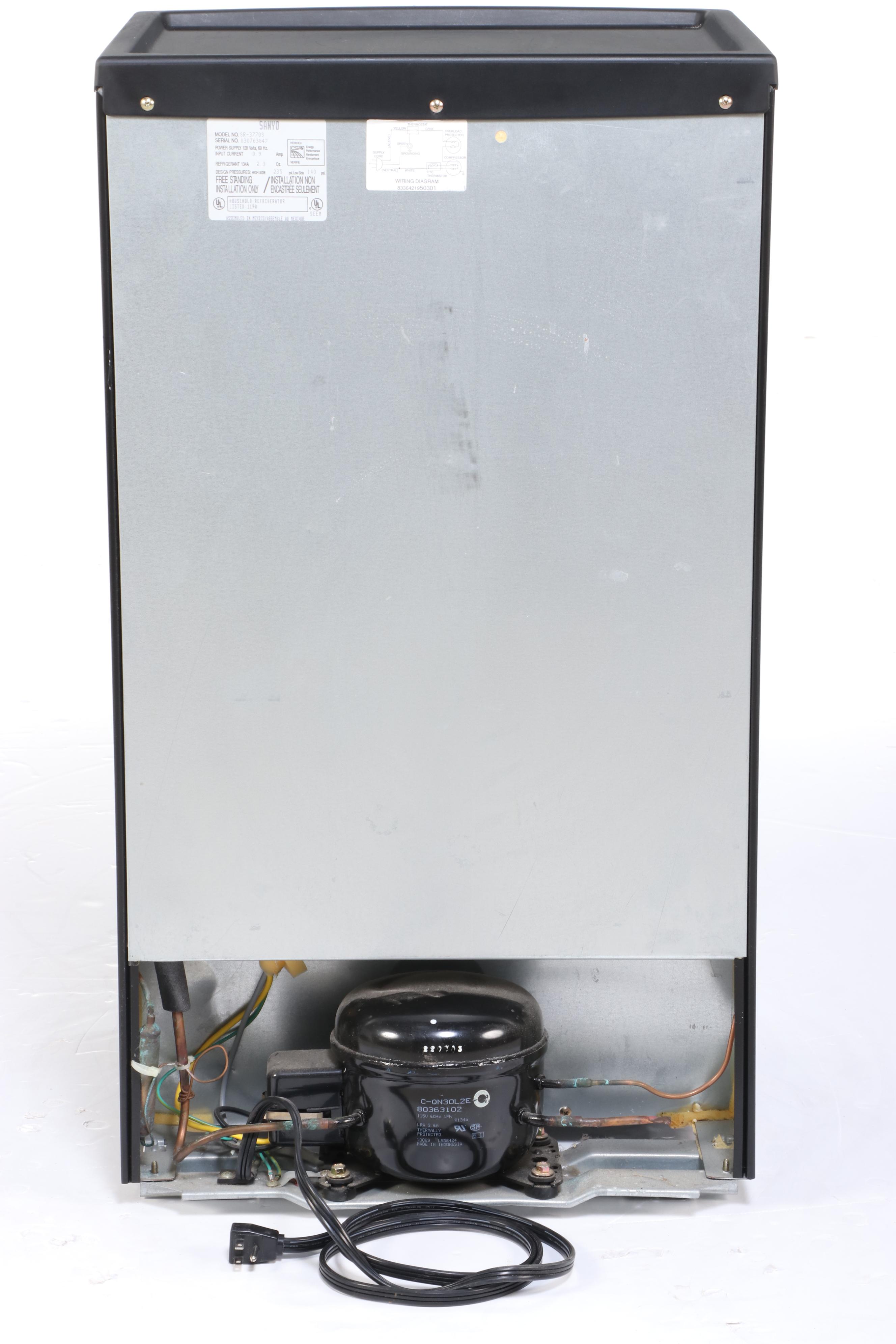 Sanyo 3.7 Cu. Ft. Eclipse Series Stainless Steel Finish Compact Refrigerator