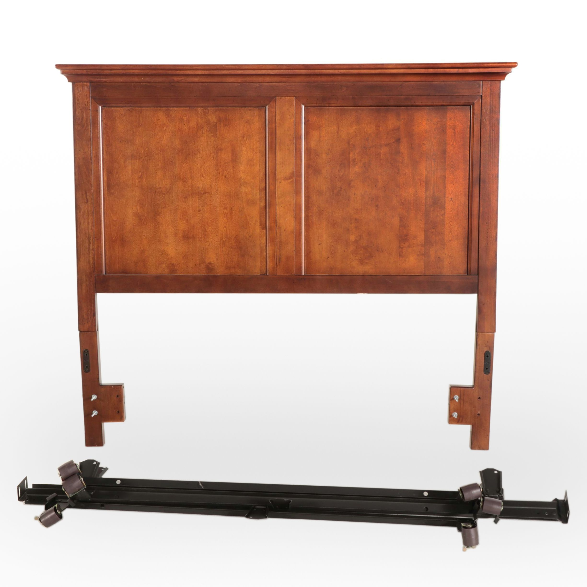 Ashebrook Walnut Finish Queen Headboard with Hollywood Rails