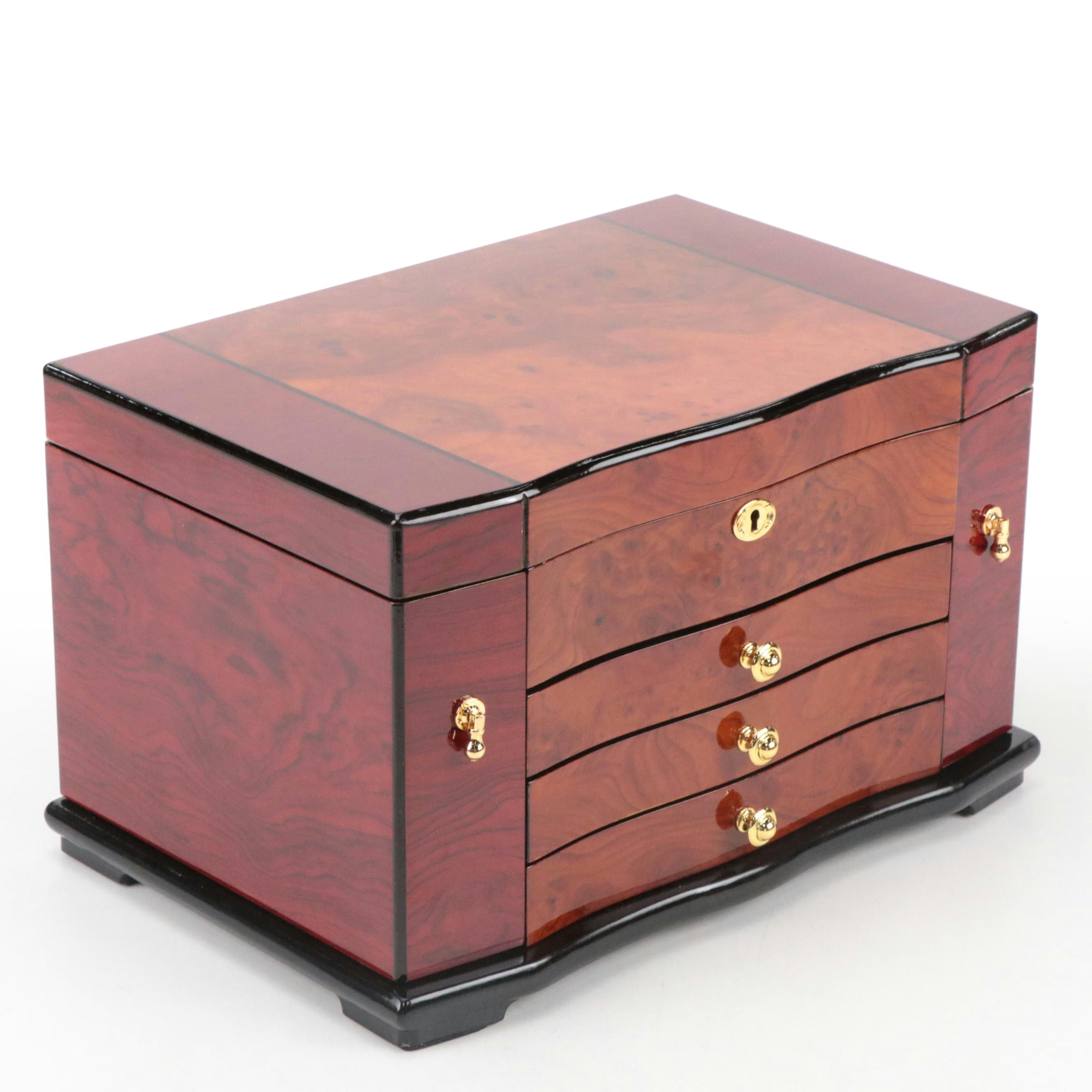 Jere High Gloss Finish Wooden Jewelry Box