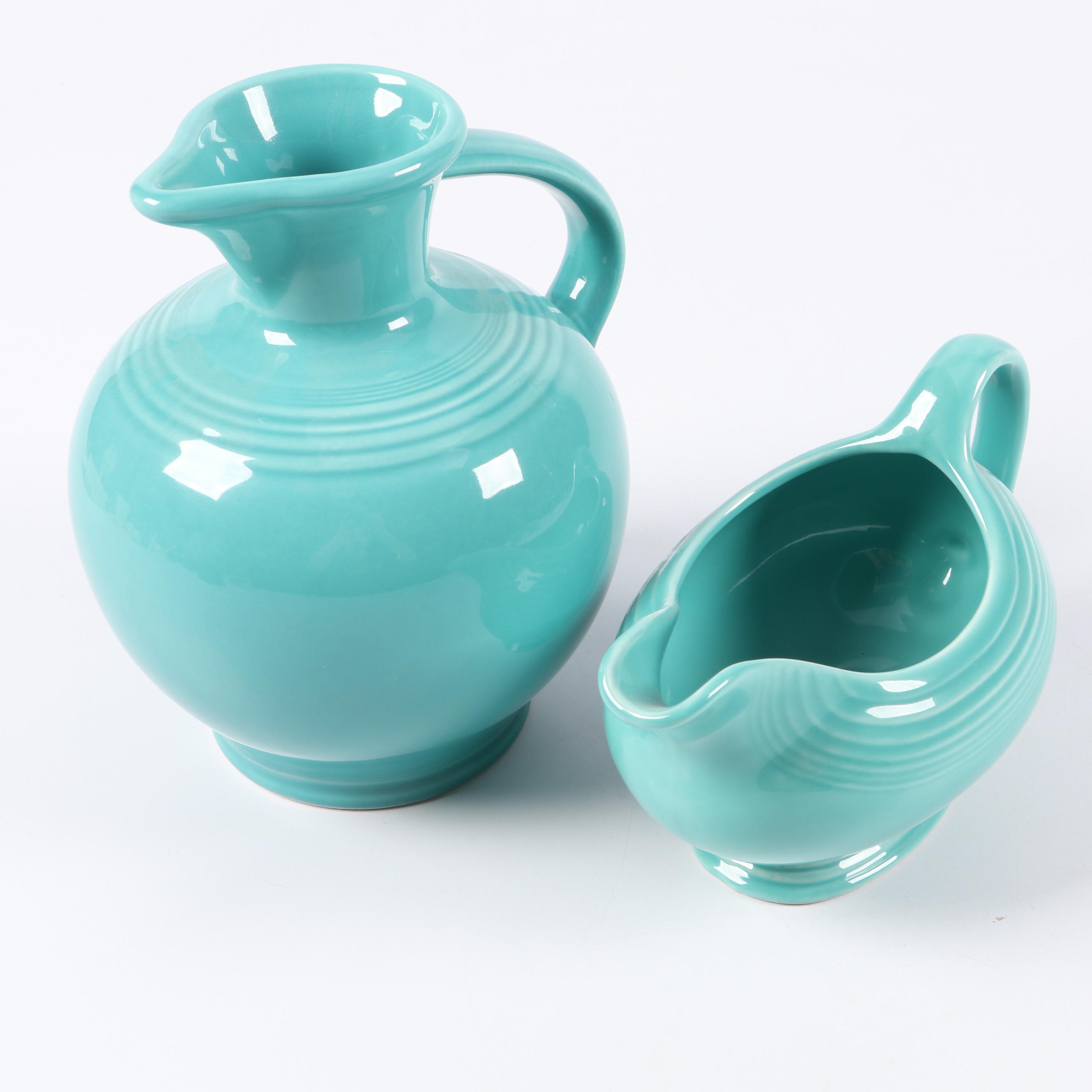 Homer Laughlin Fiestaware Pitcher, Gravy Boat, Sugar Bowls and More