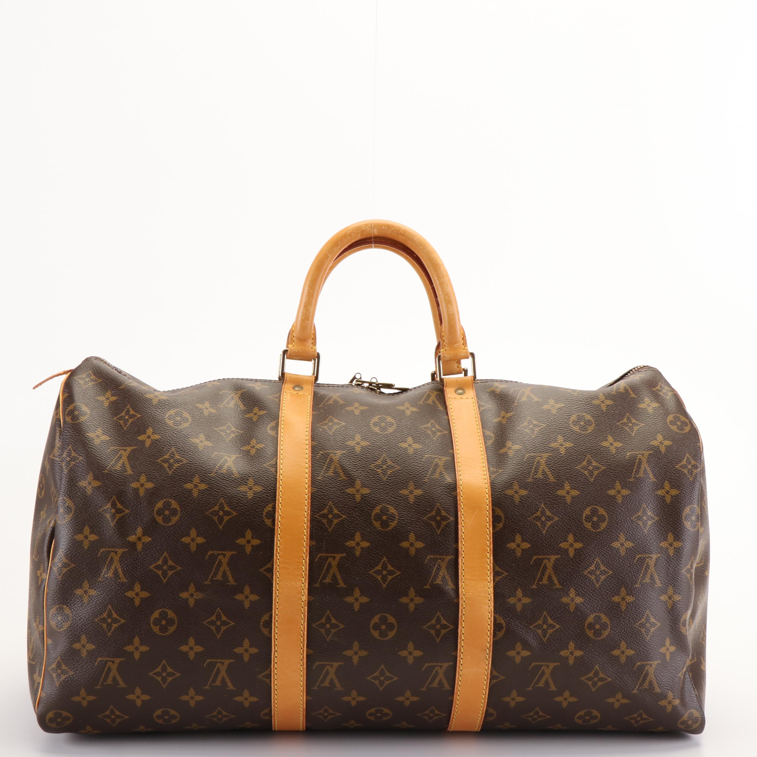 Louis Vuitton Keepall 50 Boston Bag in Monogram Coated Canvas