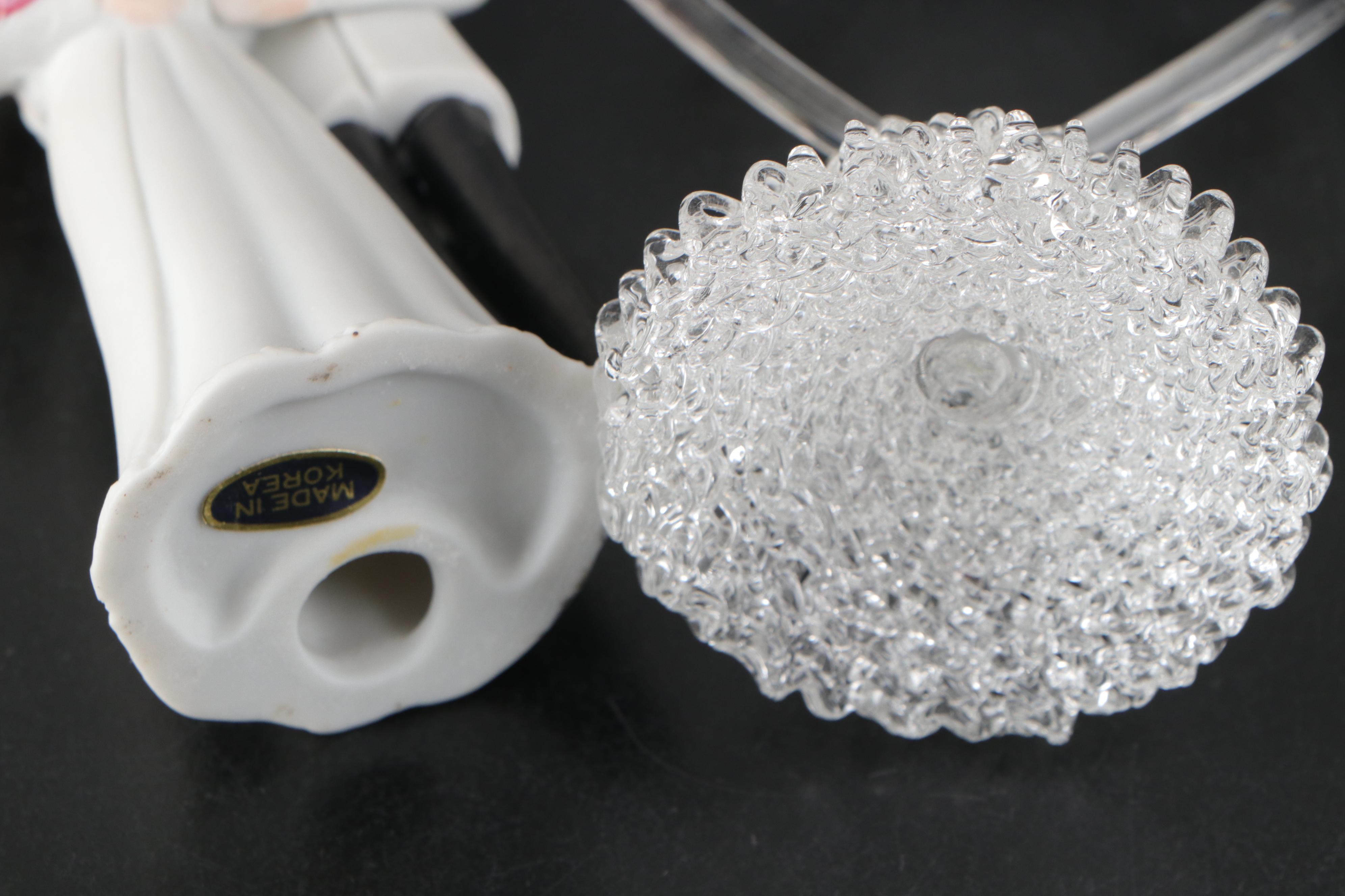 Wedding Cake Toppers and Décor with Porcelain Bride and Groom Figurine