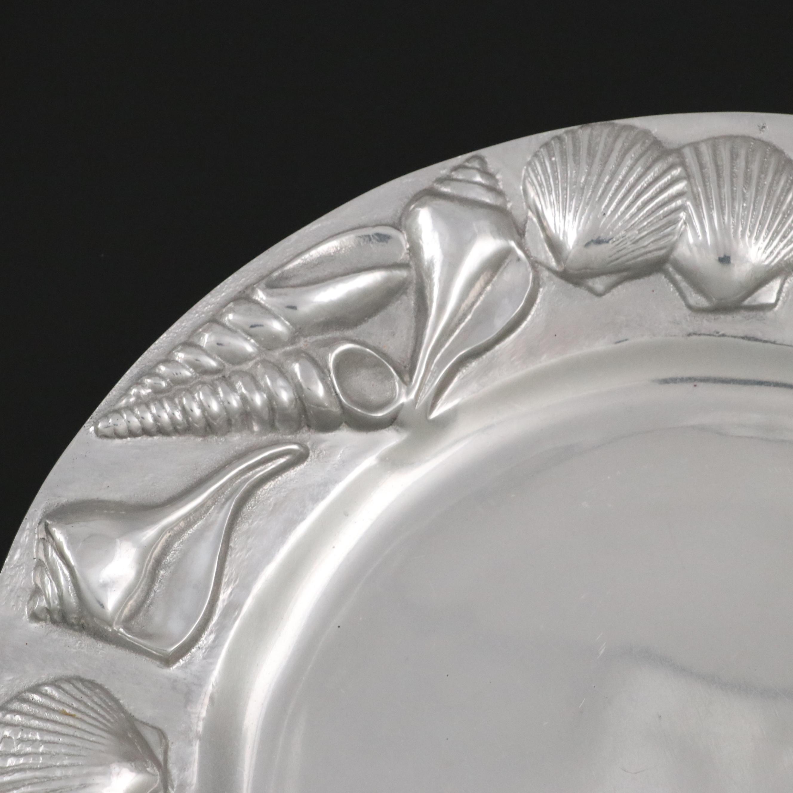 Mariposa Seashell Tray with Royal Worcester Porcelain Egg Coddlers