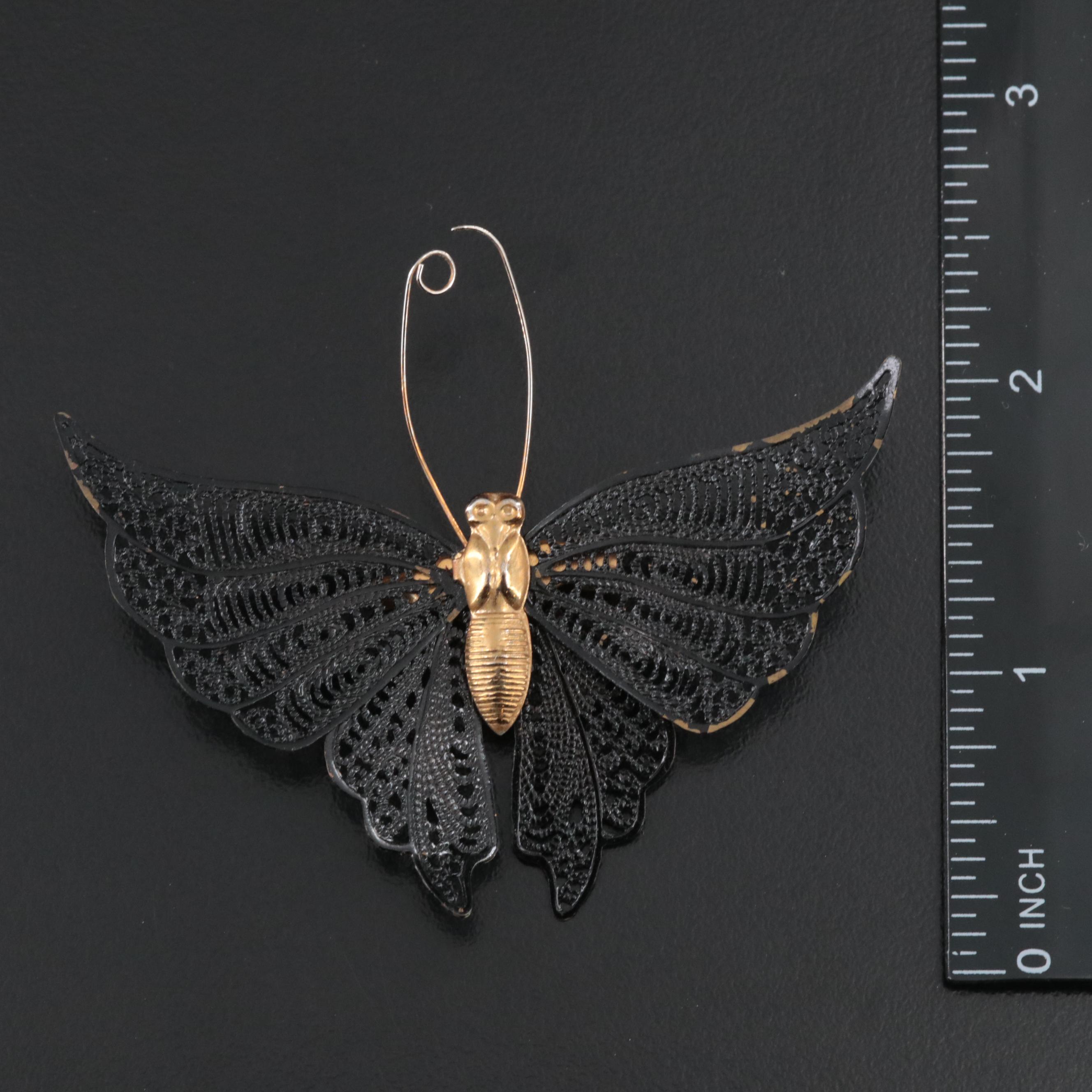 Vintage Butterfly Jewelry Including Enamel and Shell