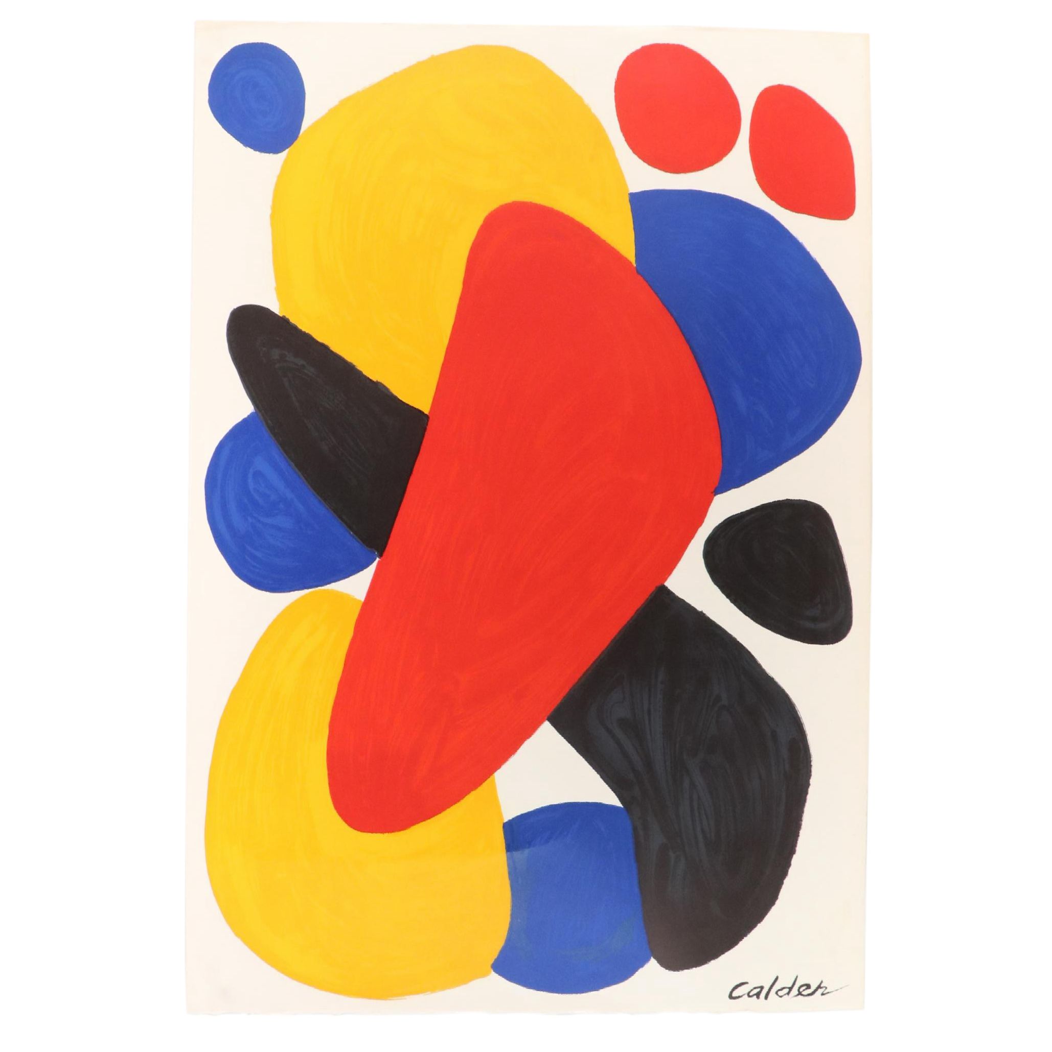 Alexander Calder Color Lithograph "Boomerang," 1974