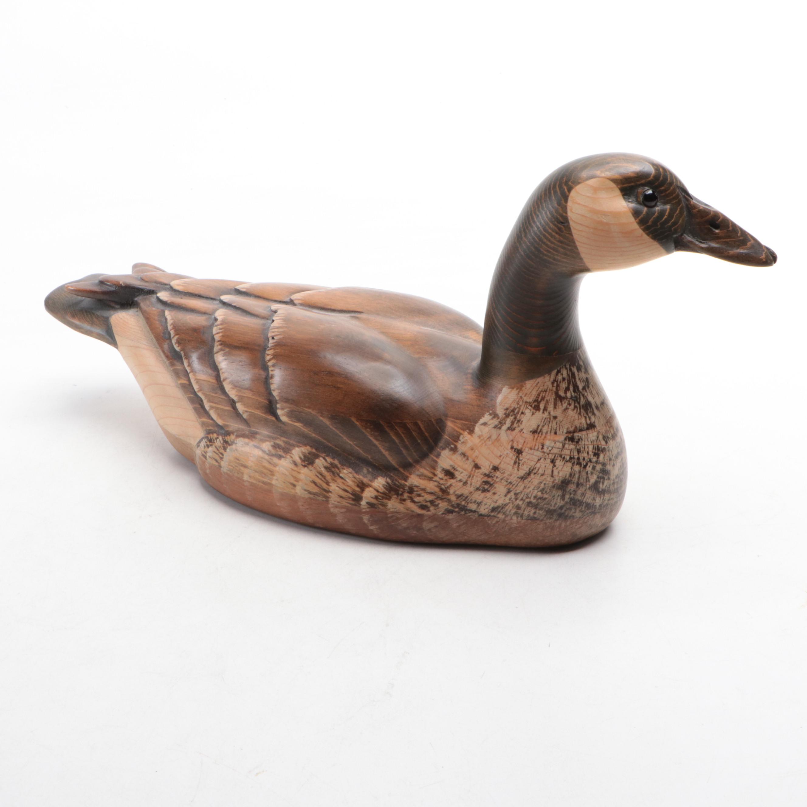 Tom Taber Carved Wood Duck Decoy