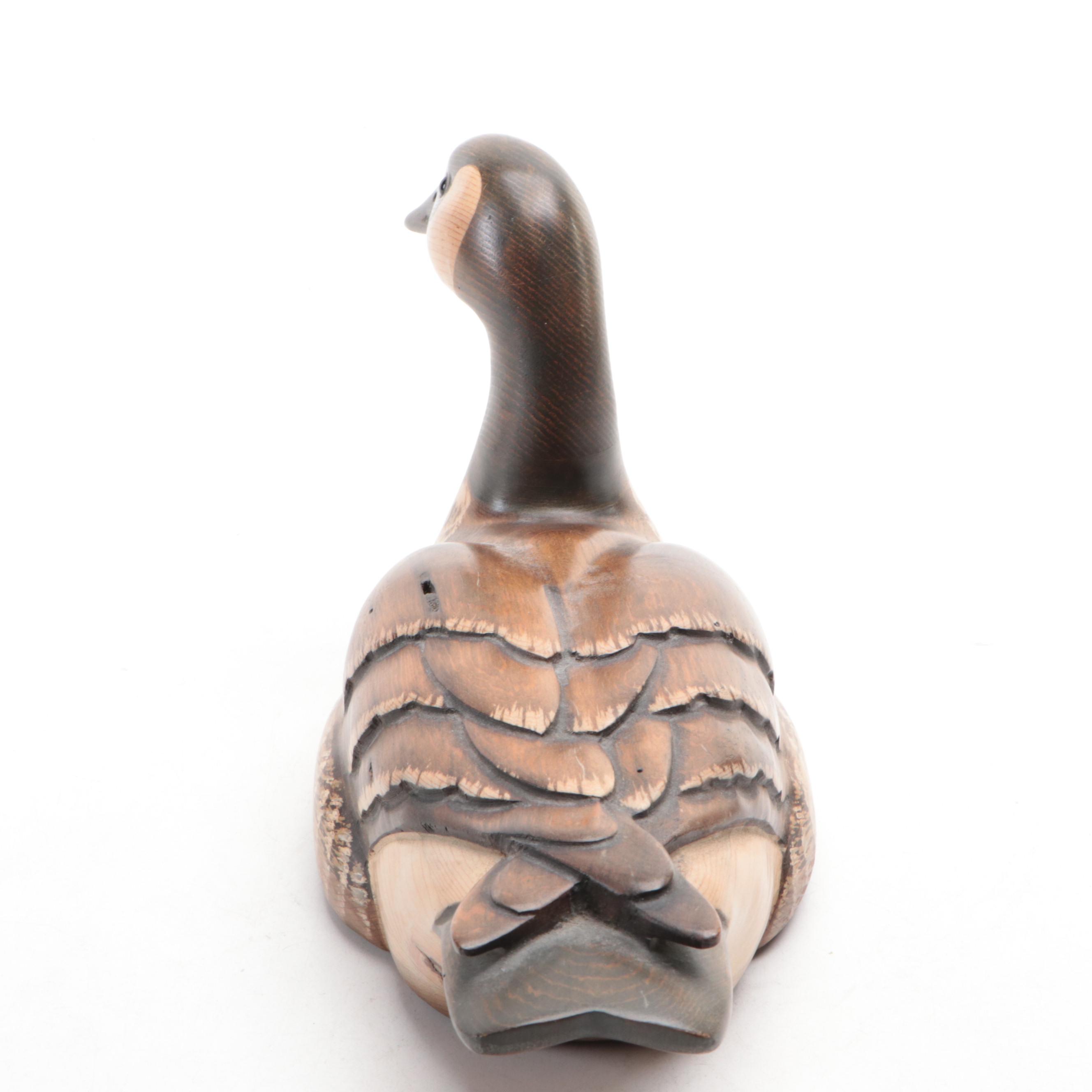 Tom Taber Carved Wood Duck Decoy