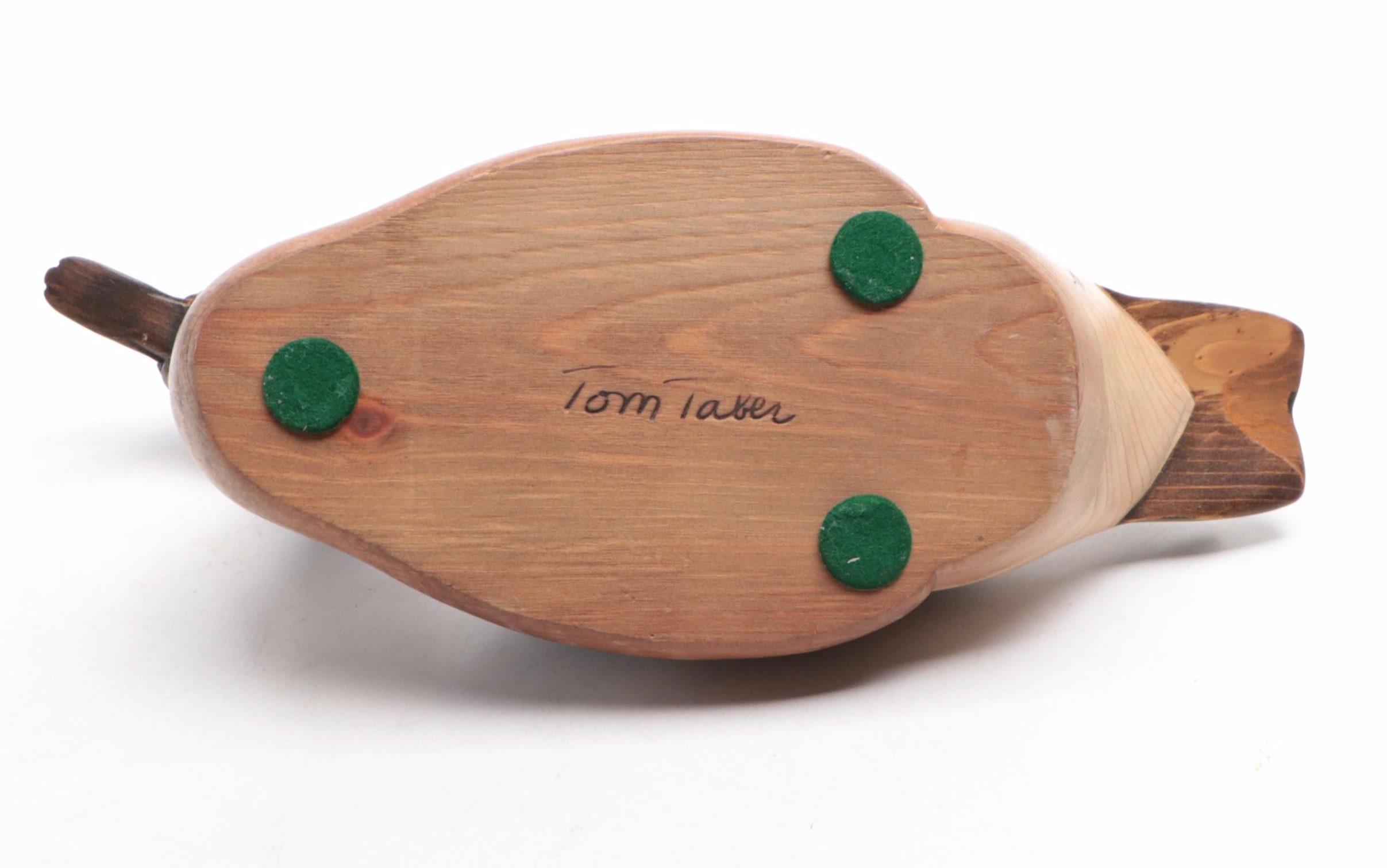 Tom Taber Carved Wood Duck Decoy