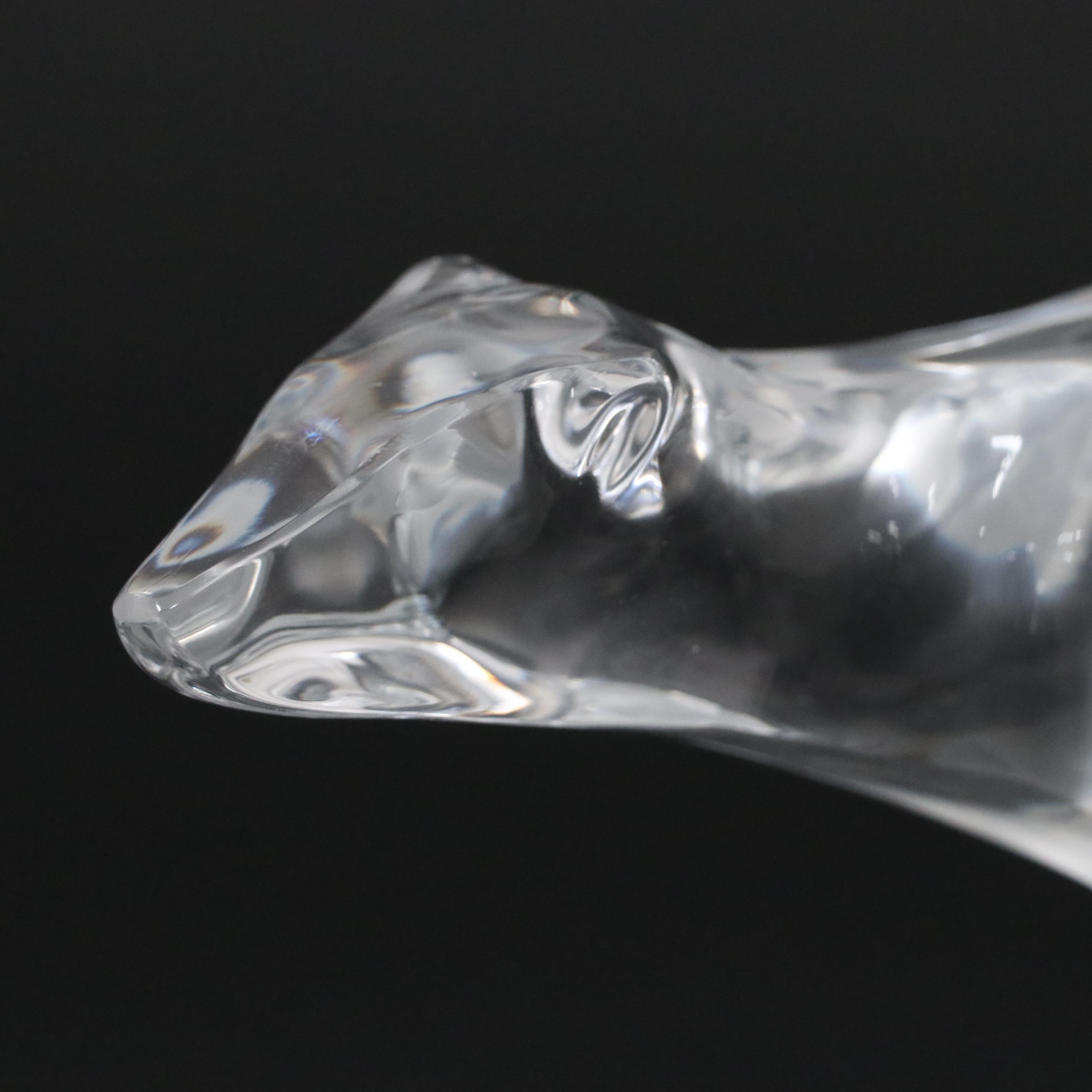 Lalique Frosted Crystal Polar Bear Figurine