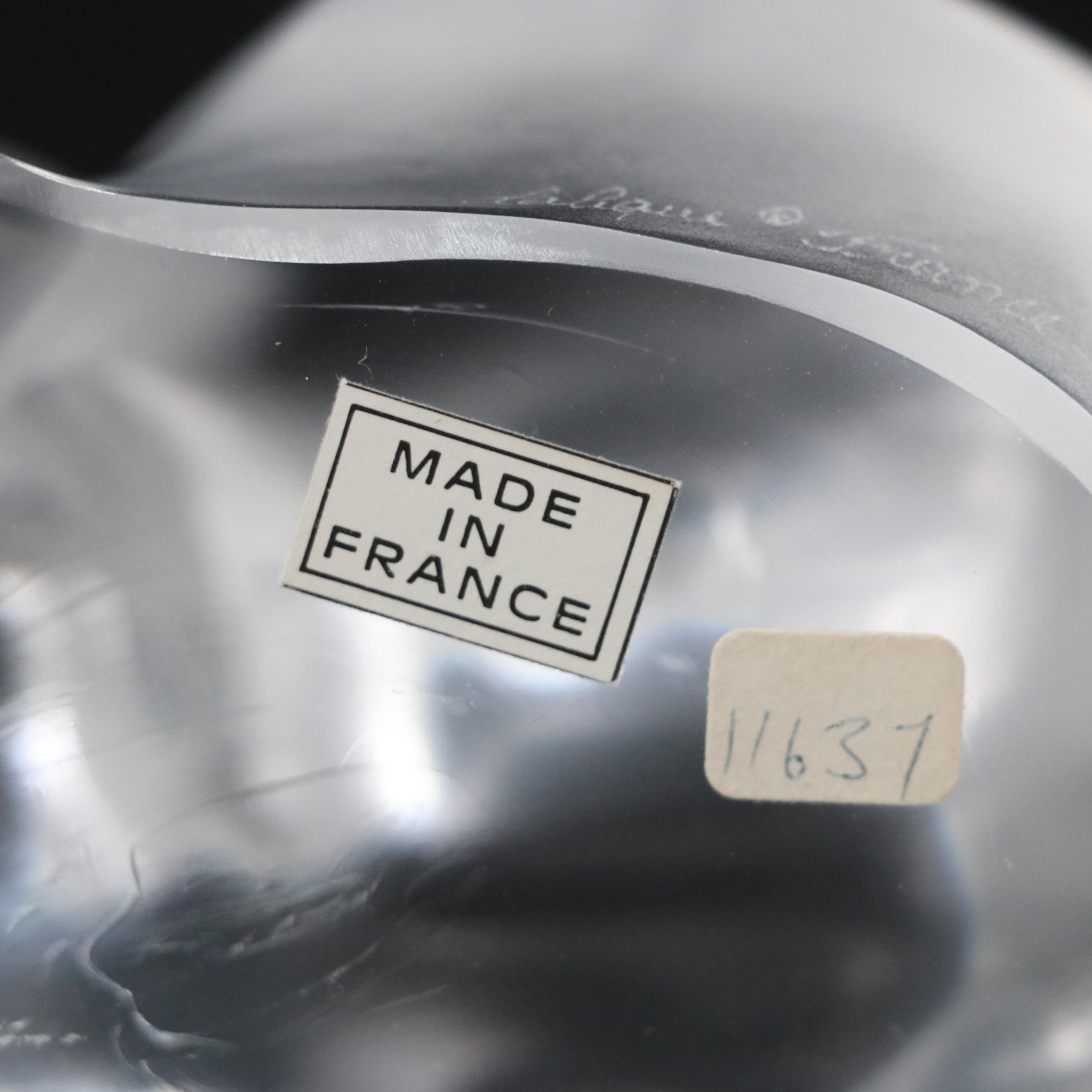 Lalique Frosted Crystal Polar Bear Figurine