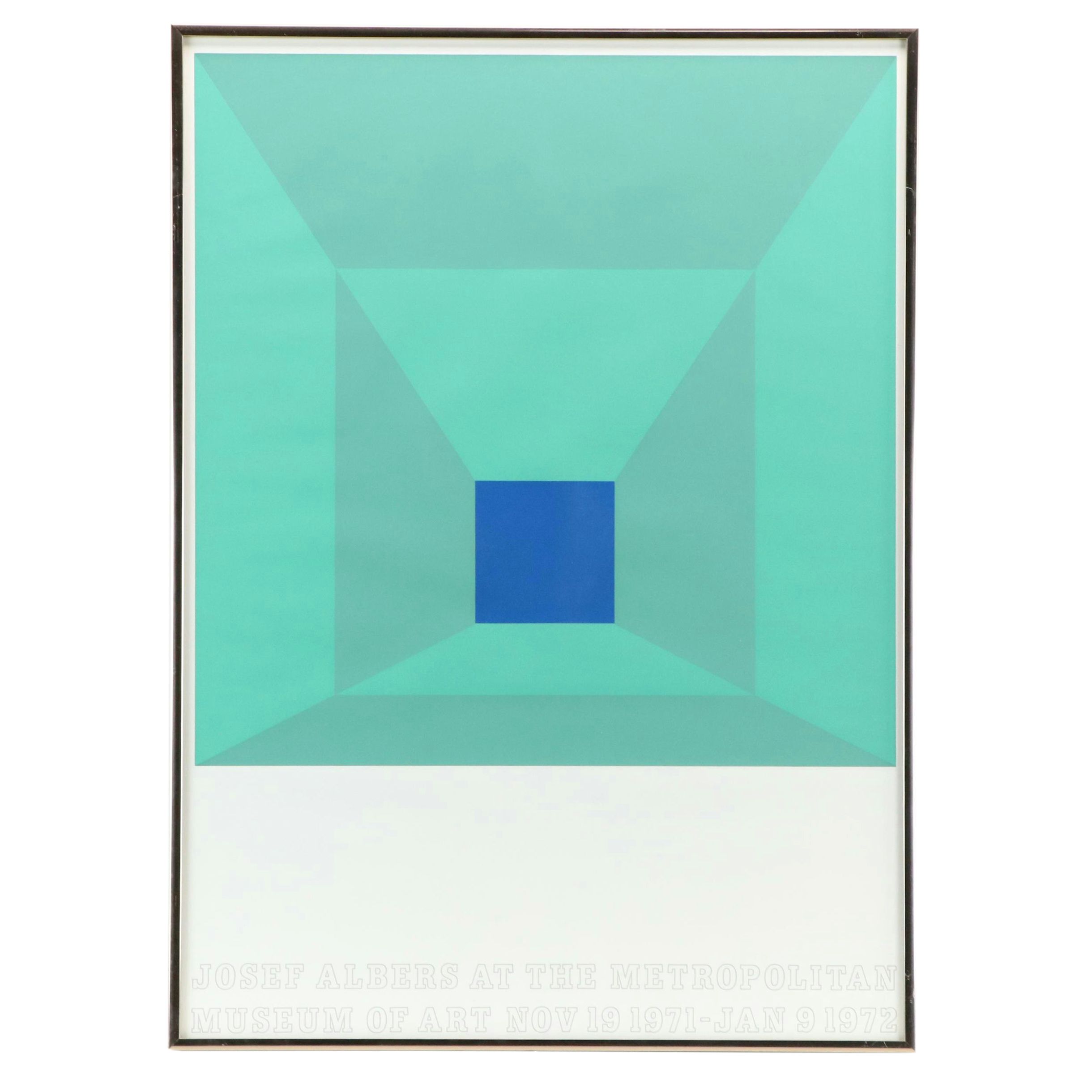 Josef Albers at the Metropolitan Museum of Art Screenprint Poster P-Blue, 1971