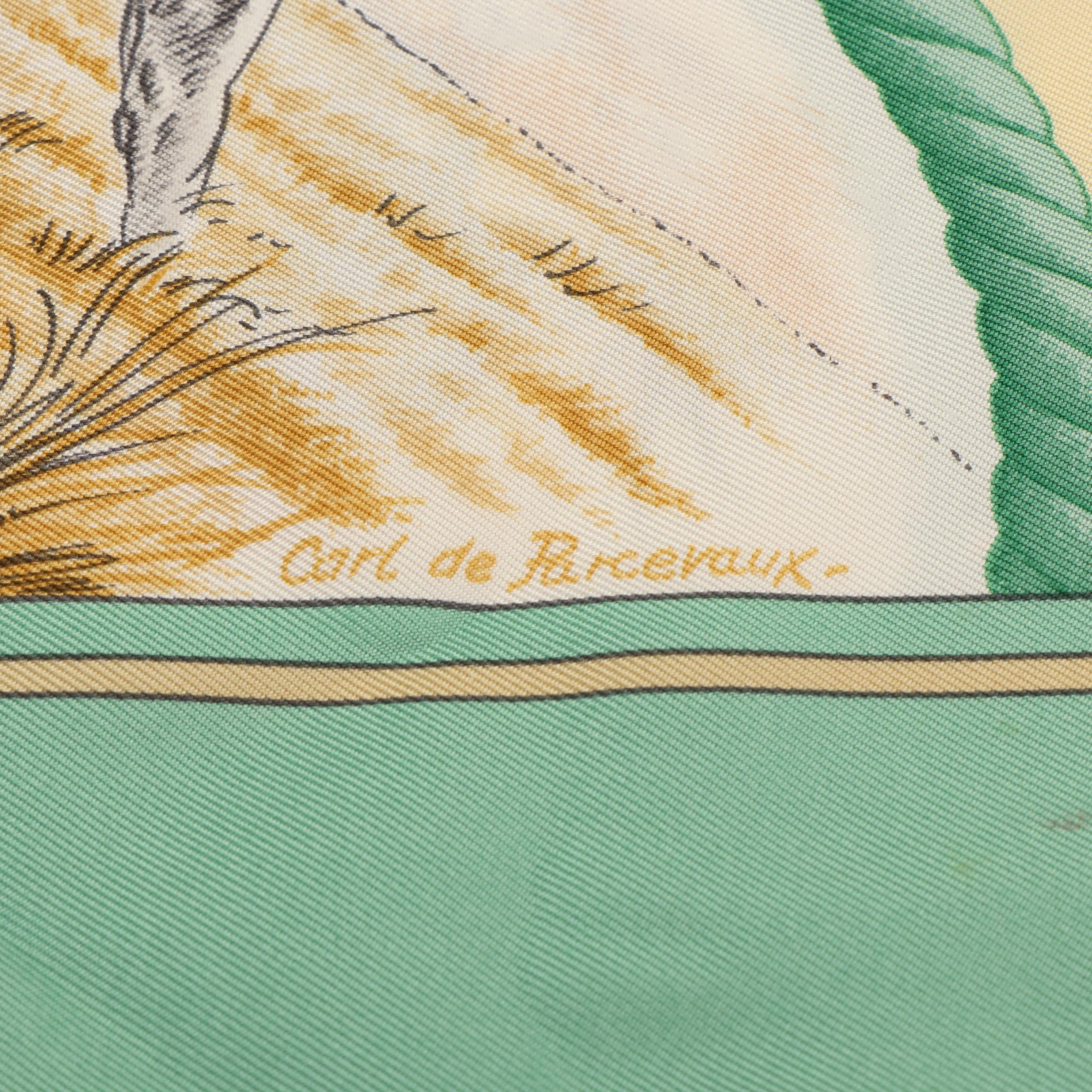 Hermès "Auteuil en Mai" Silk Twill Scarf