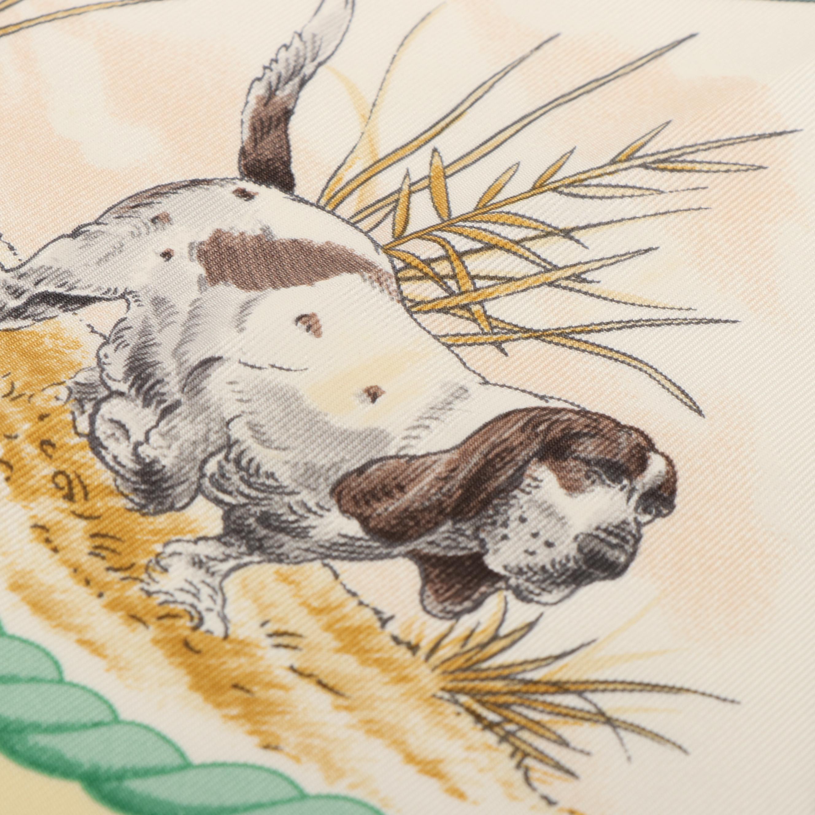 Hermès "Auteuil en Mai" Silk Twill Scarf